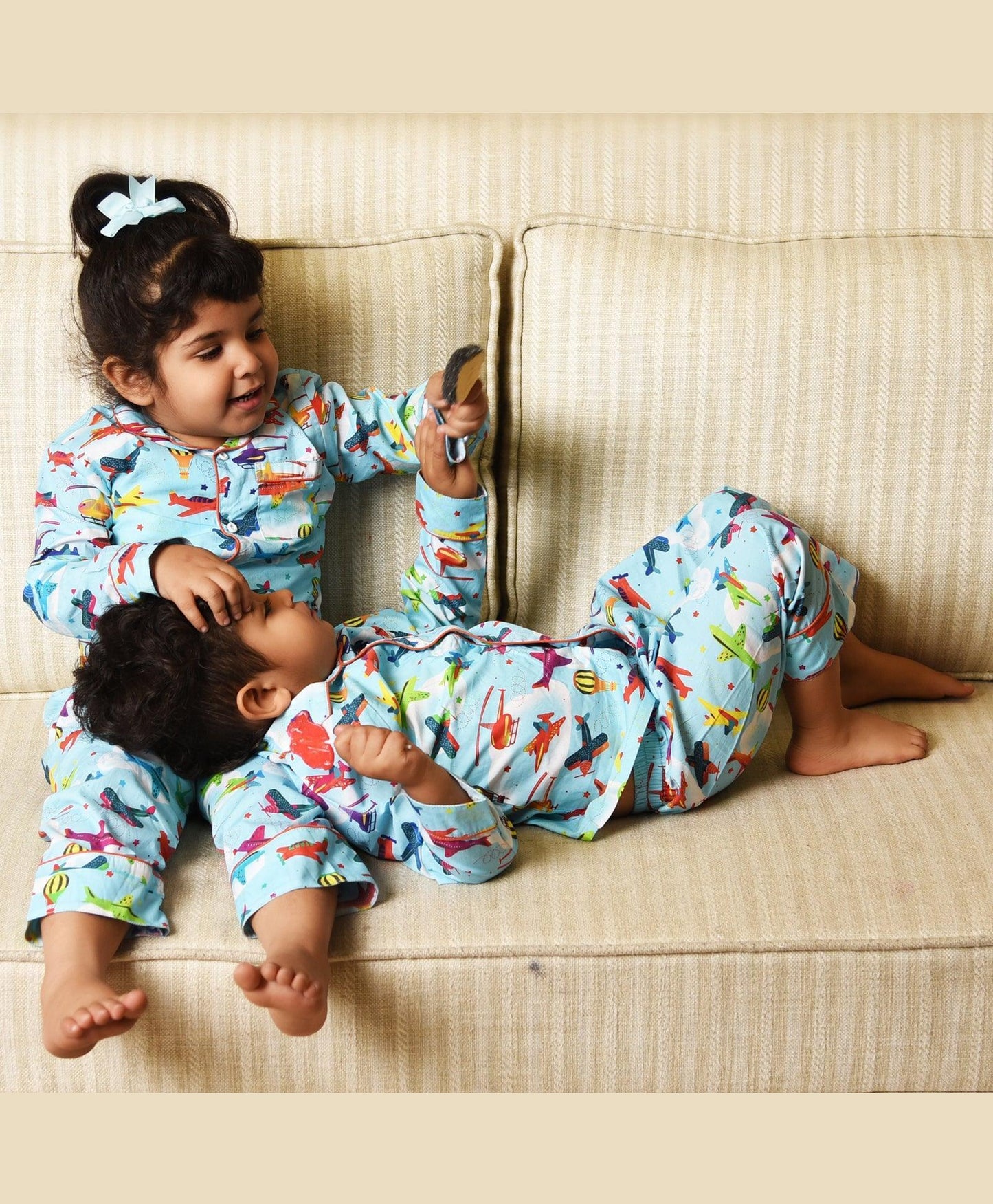 Aeroplane Printed Nightsuit Set
