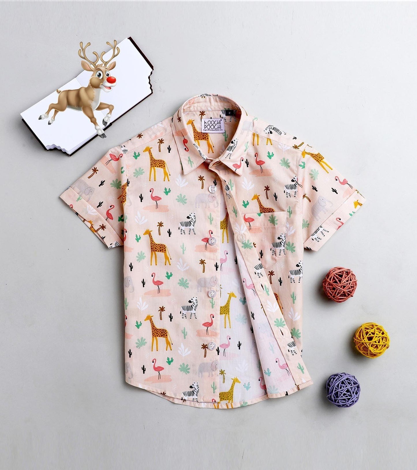 Animal Printed Half Sleeve Shirt
