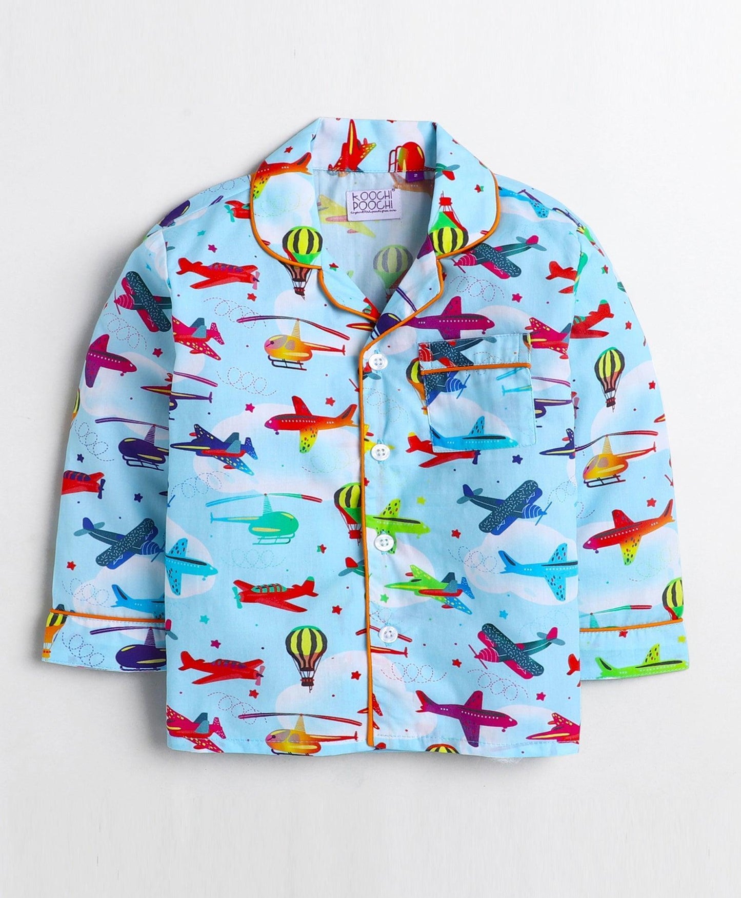 Aeroplane Printed Nightsuit Set