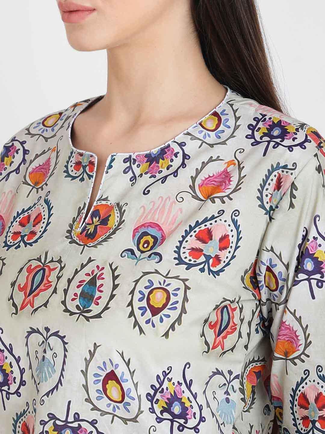 Batik Printed Nightsuit Set for Women
