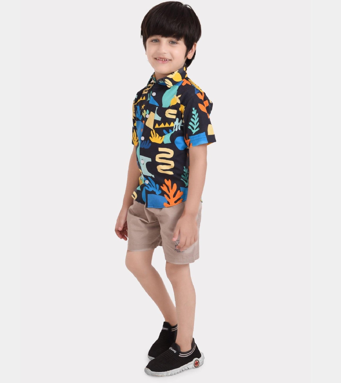 Abstract Motifs Printed Boys Shirt