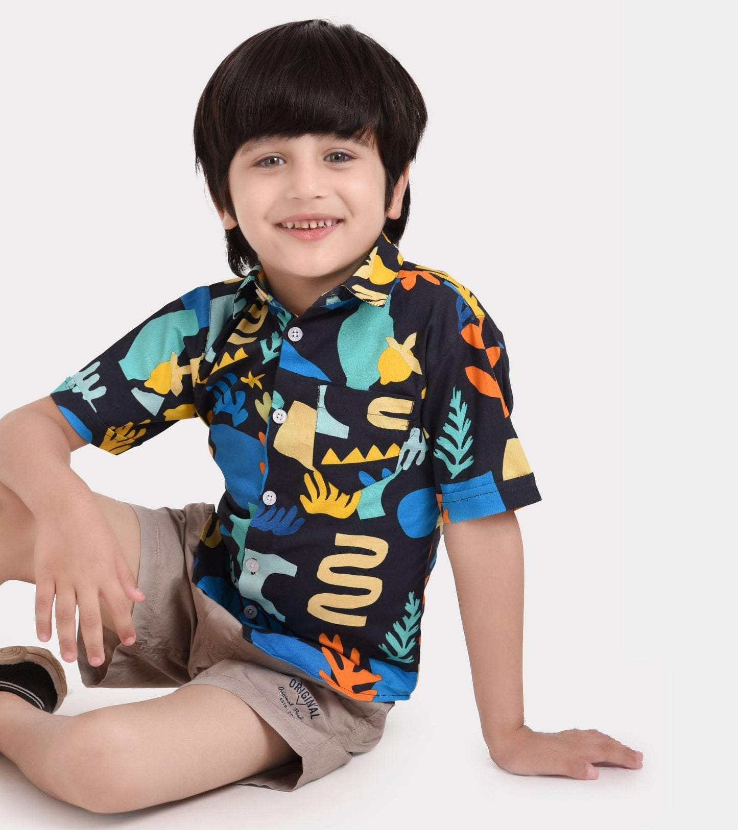 Abstract Motifs Printed Boys Shirt