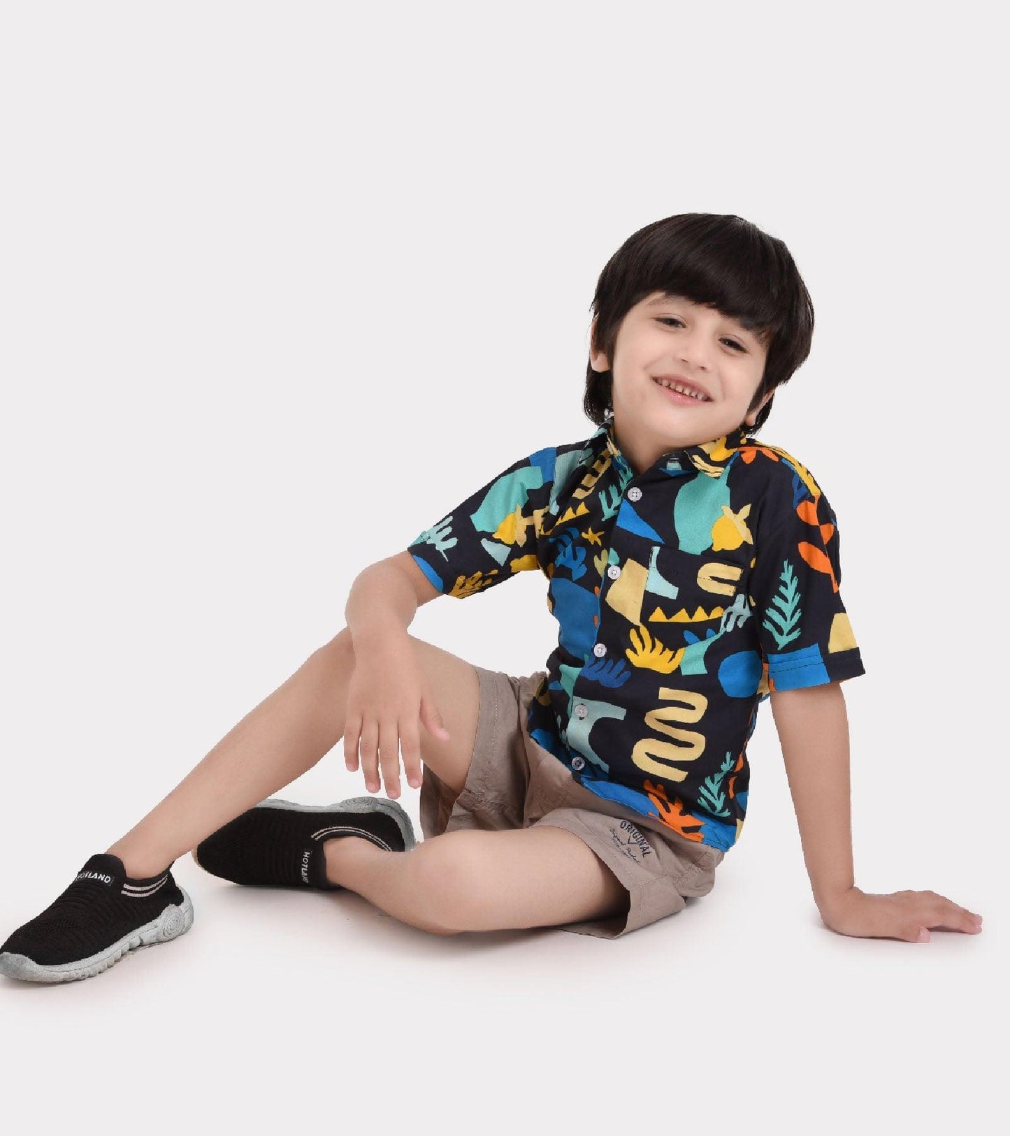 Abstract Motifs Printed Boys Shirt