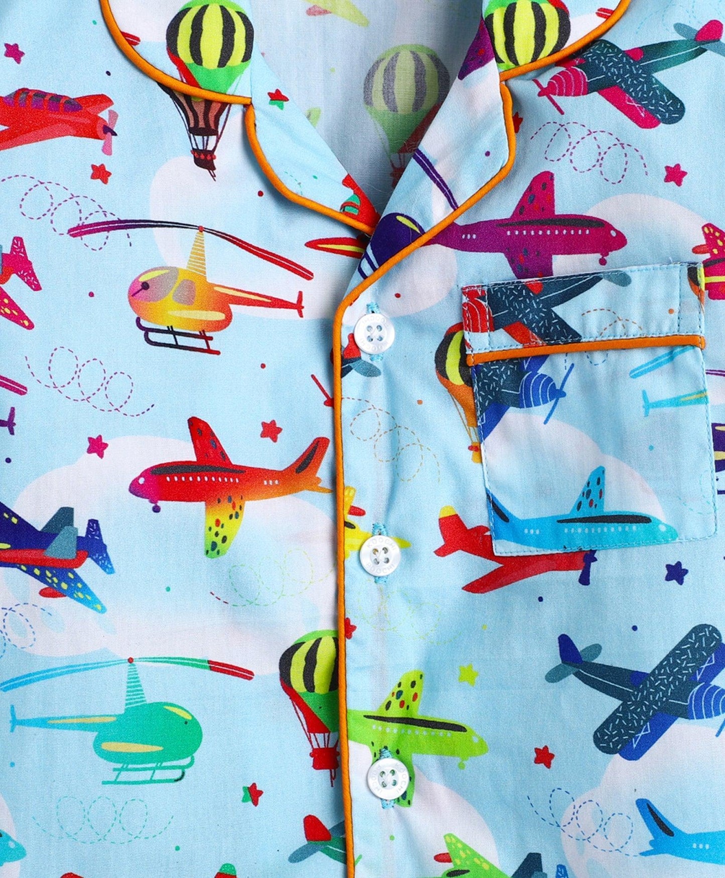 Aeroplane Printed Nightsuit Set