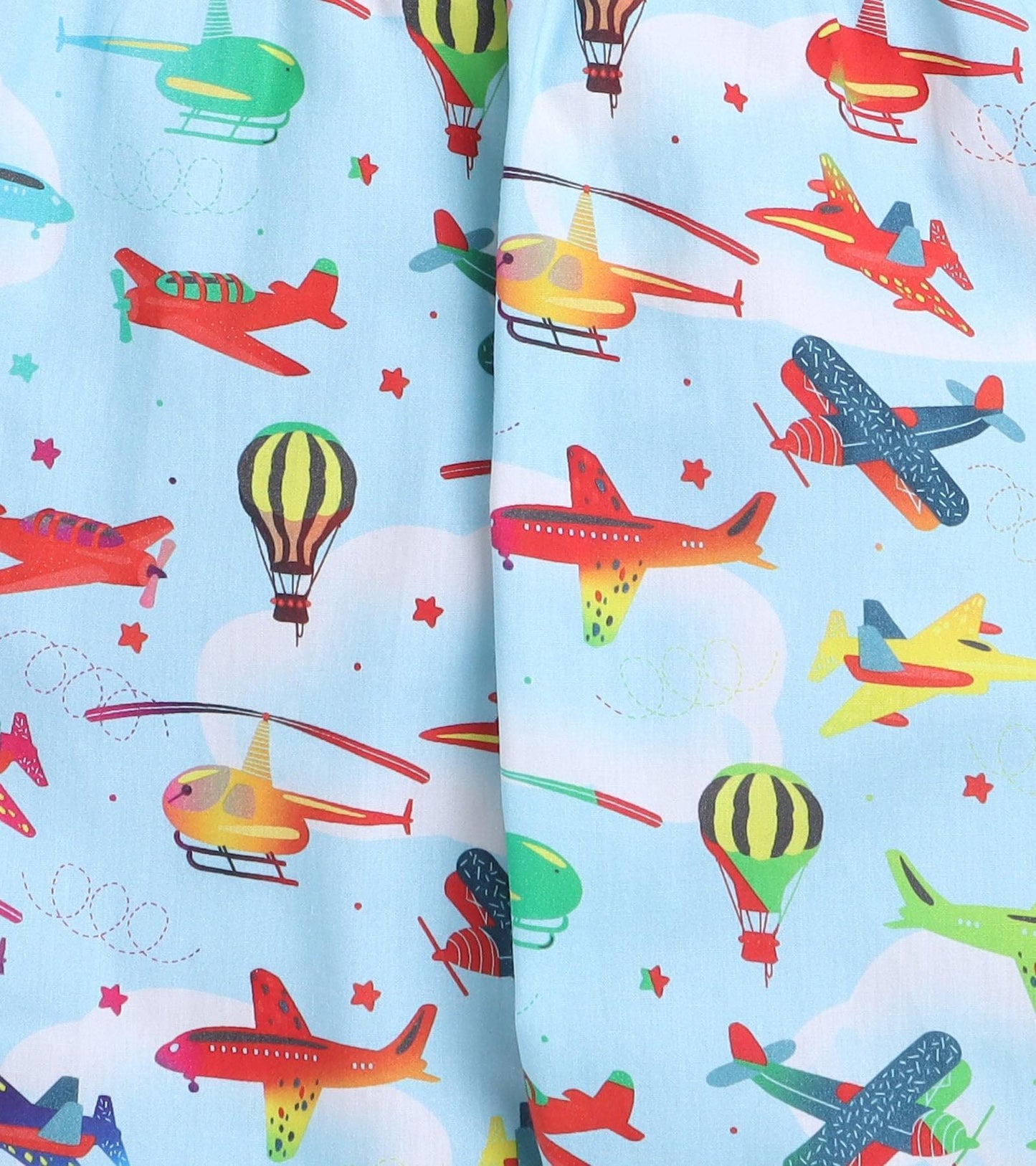 Aeroplane Printed Boys Night Suit Set