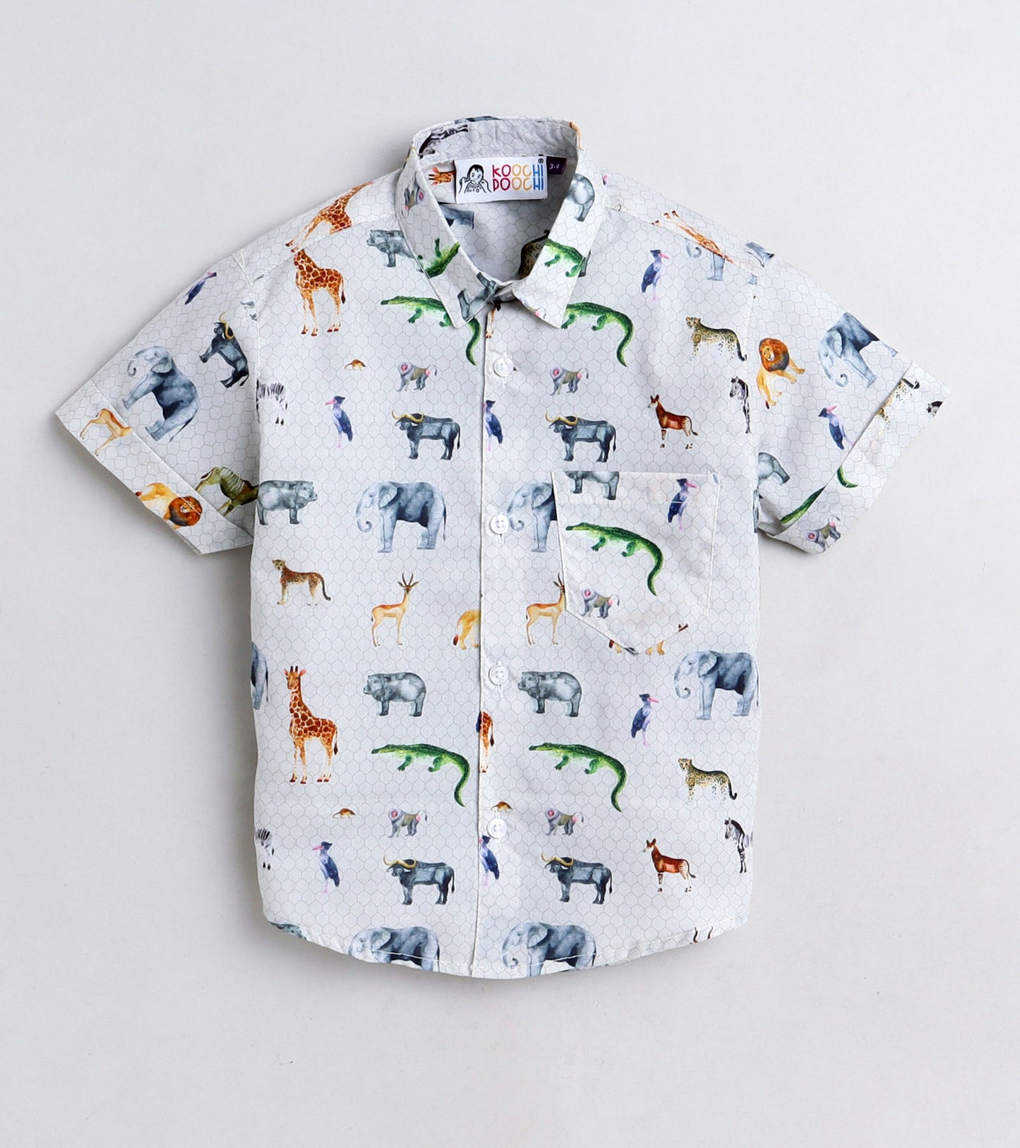 Animal Printed Boys Half Shirt