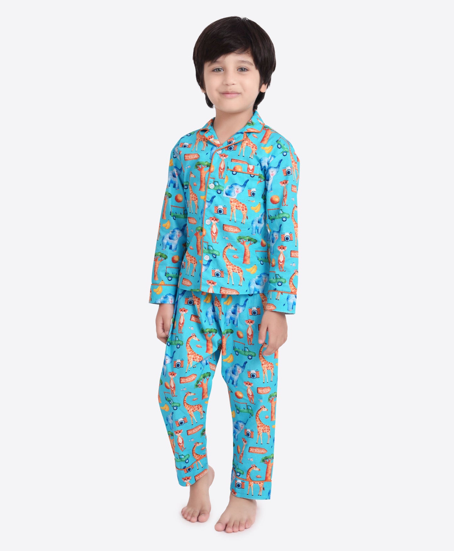 Animal Safari Printed Night Suit Set
