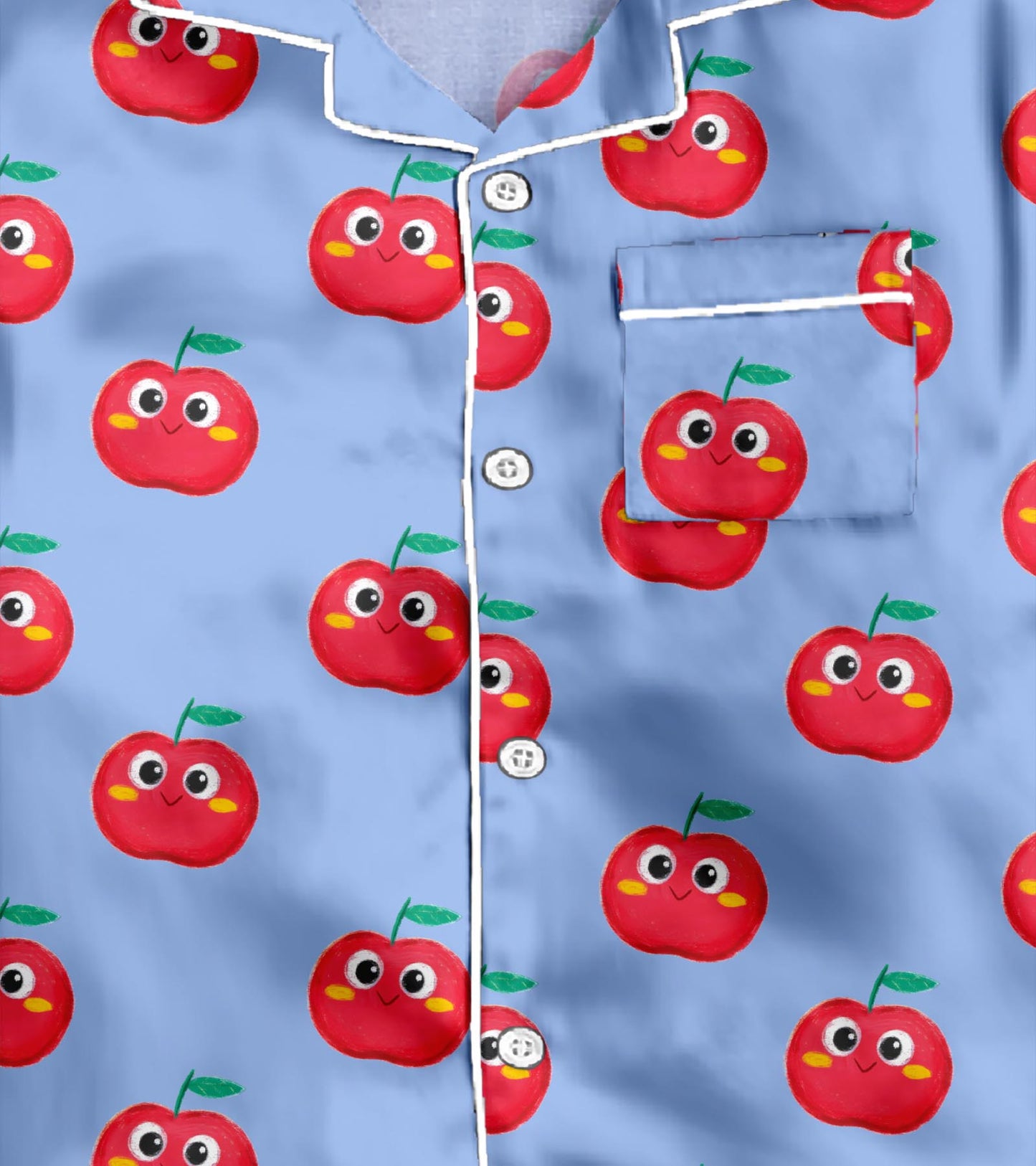 Apple Pure Cotton Printed Nightsuit Set