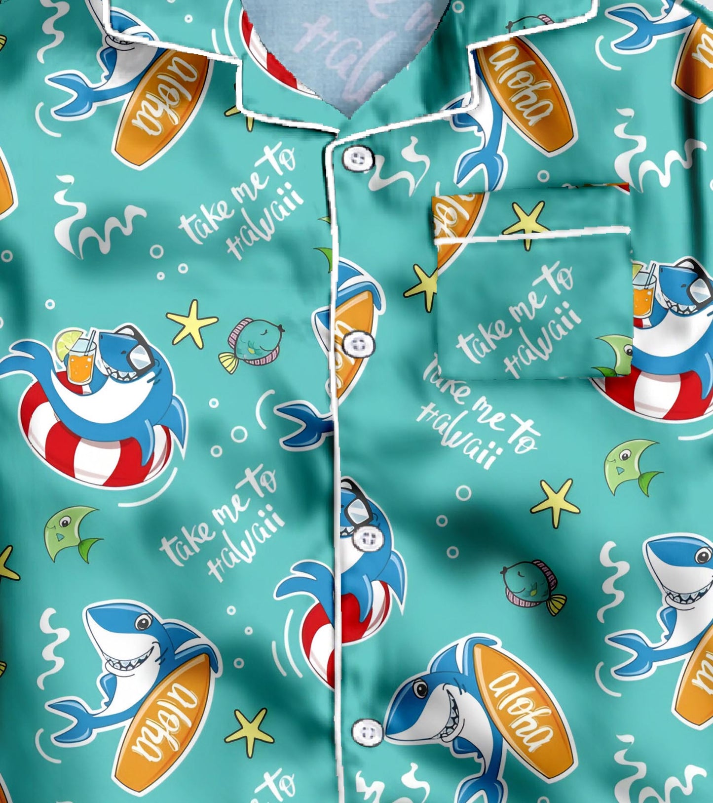 Aqua Swim Pure Cotton Printed Nightsuit Set
