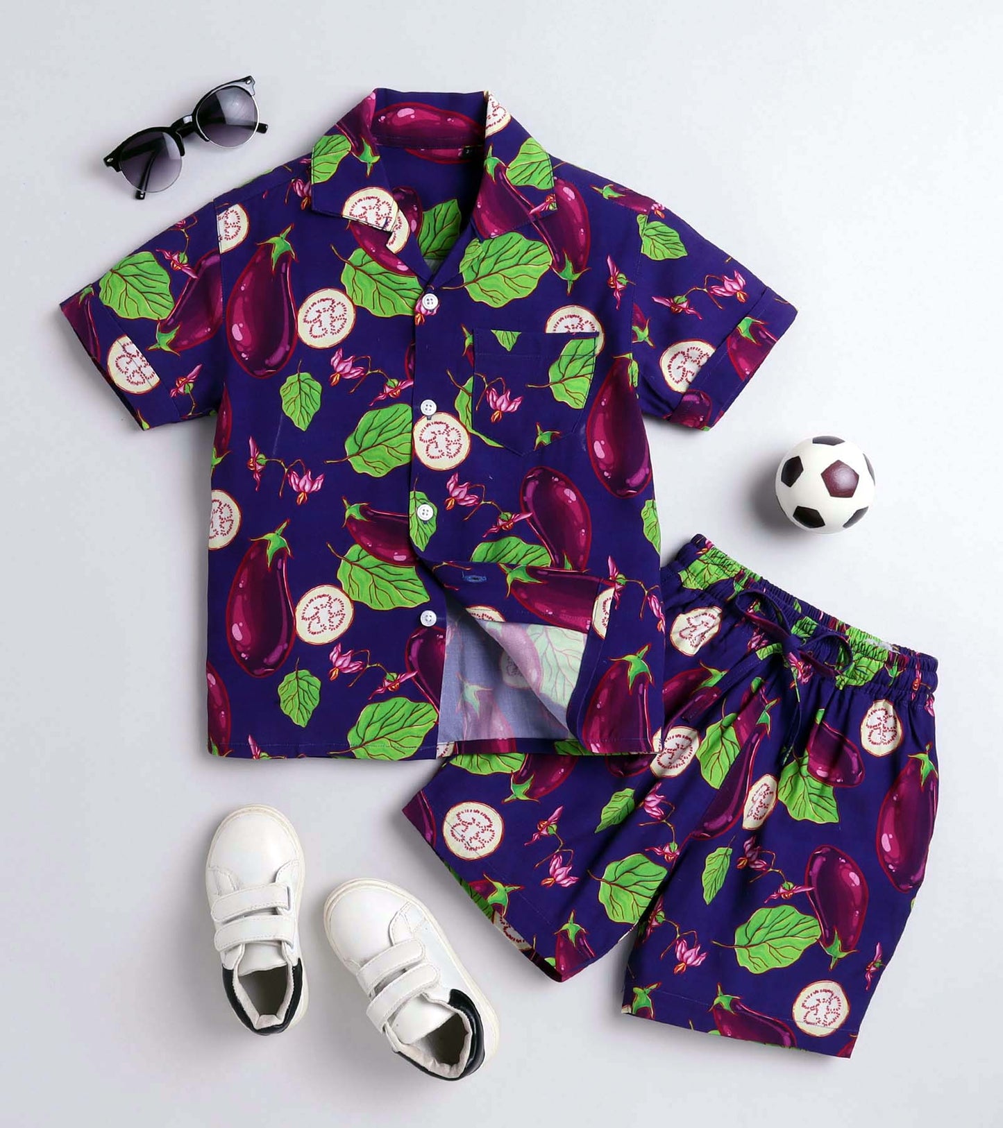 Aubergine Magic Printed Boys Co ord Set