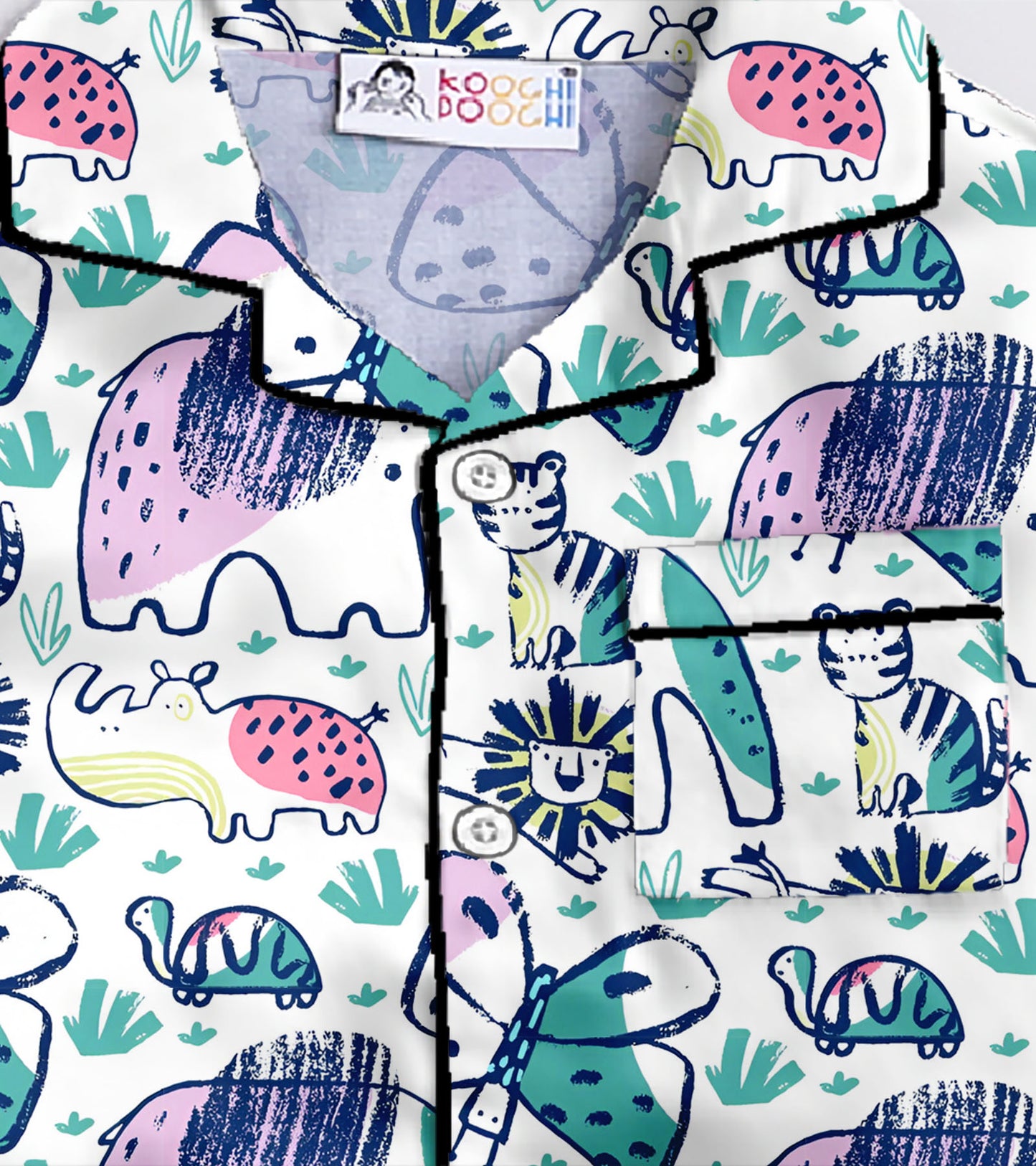 Baby Drawing Printed Nightsuit Set