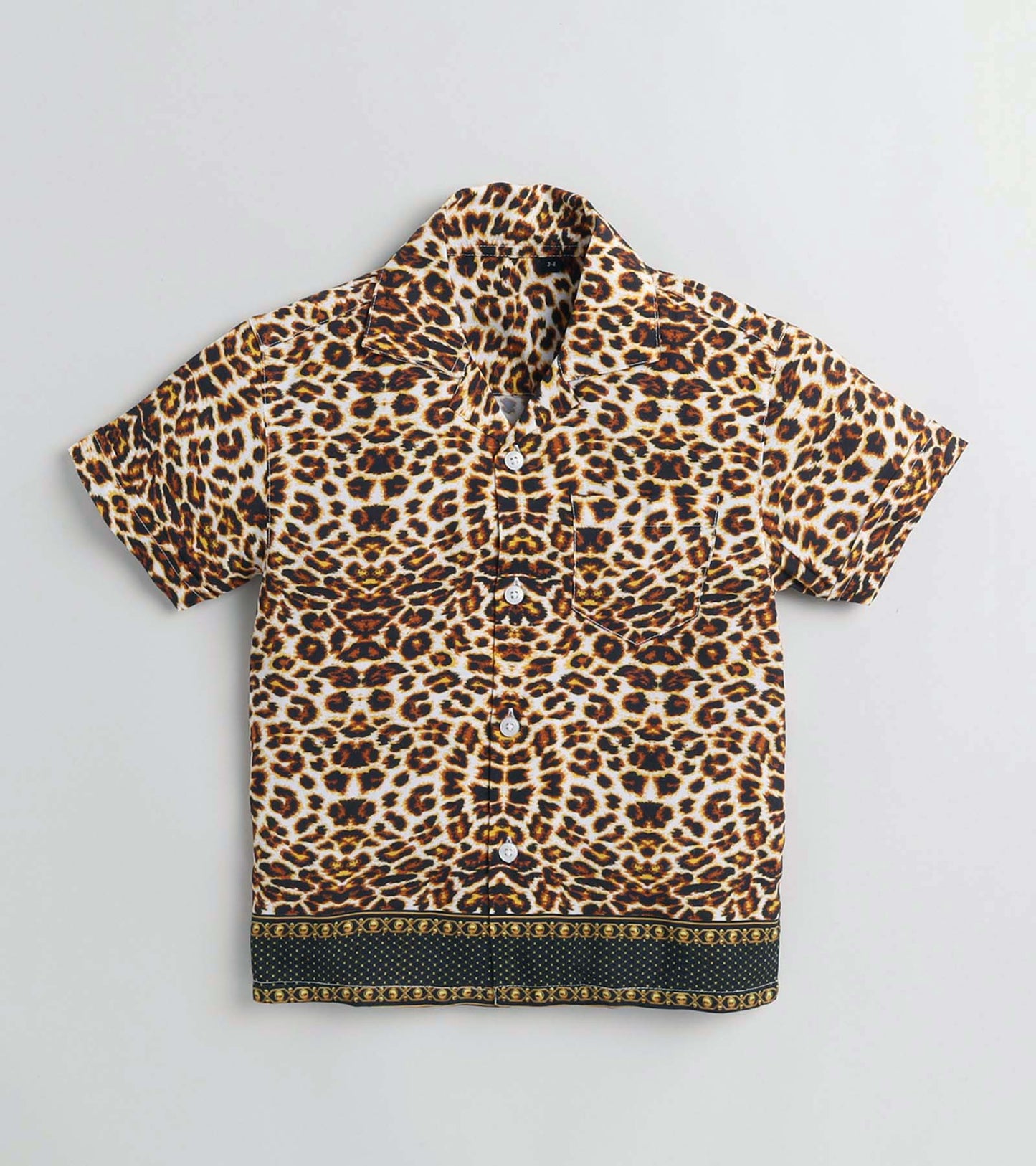 Back Motif Leopard Printed Boys Co ord Set