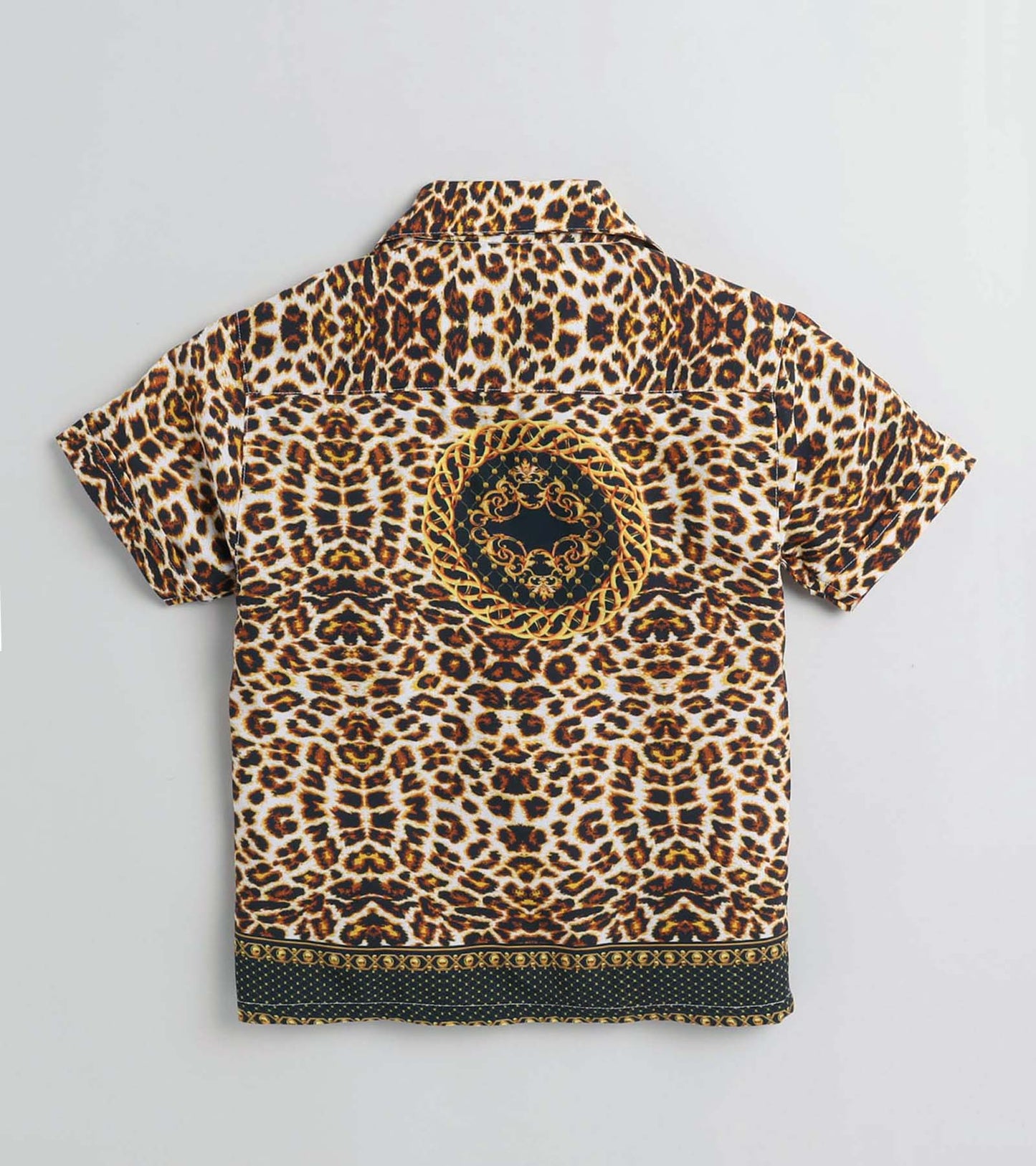Back Motif Leopard Printed Boys Co ord Set