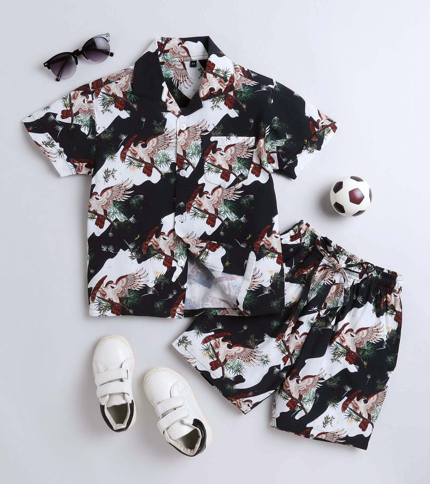 Big Bird Printed Boys Co ord Set