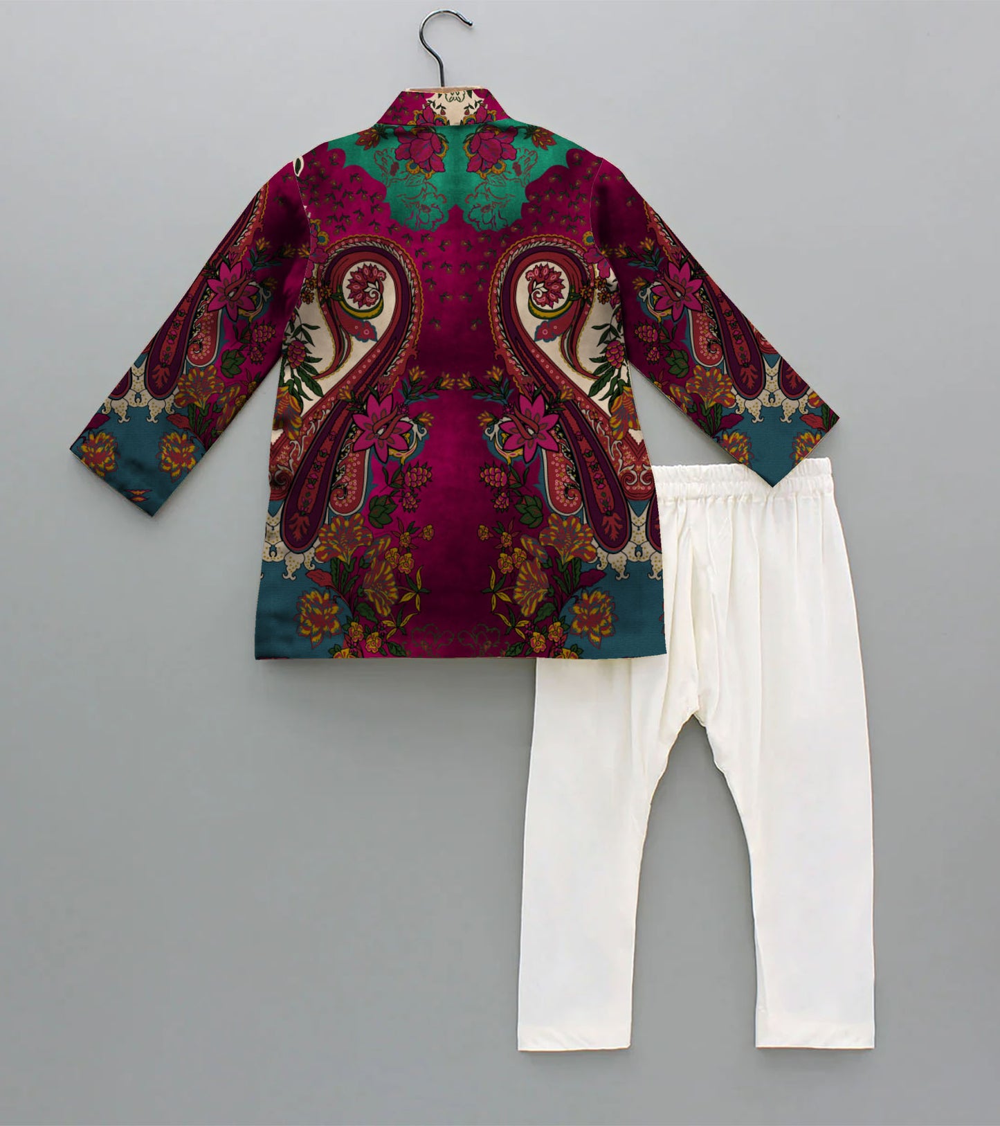 Big Paisly Printed Pure Cotton Kurta And Pyjama
