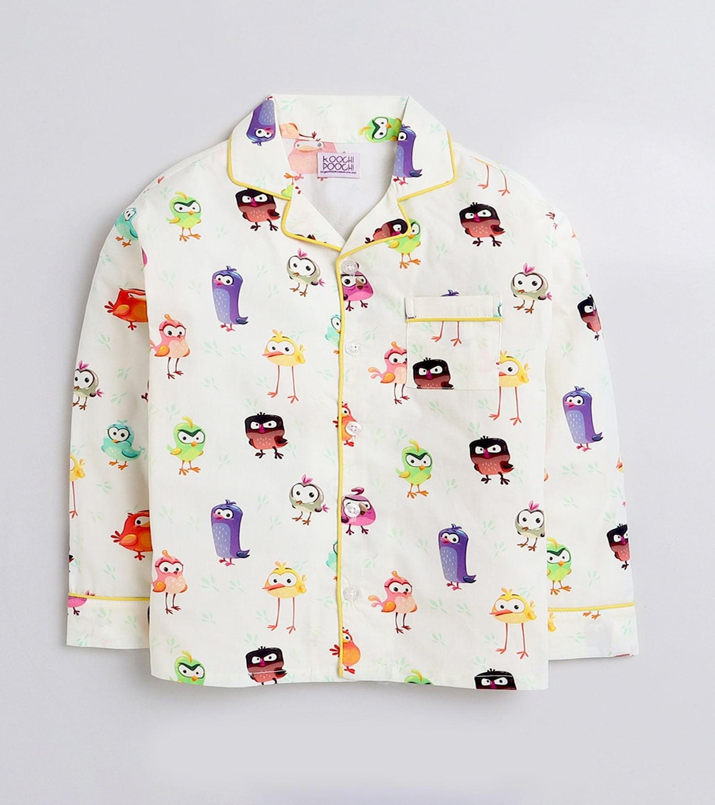 Birdie Bird Printed Nightsuit Set for Girls
