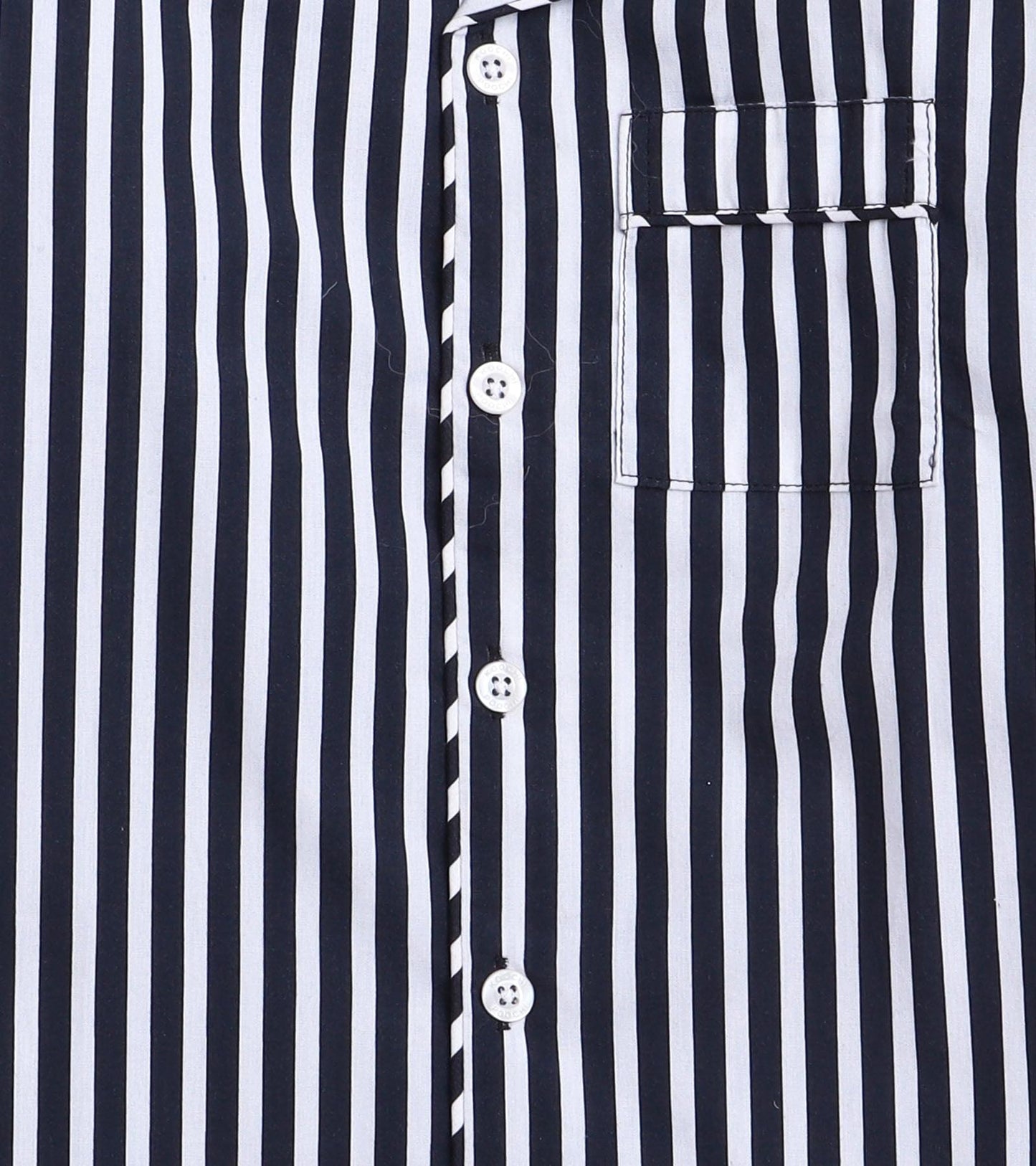 Black Stripe Printed Night Suit Set