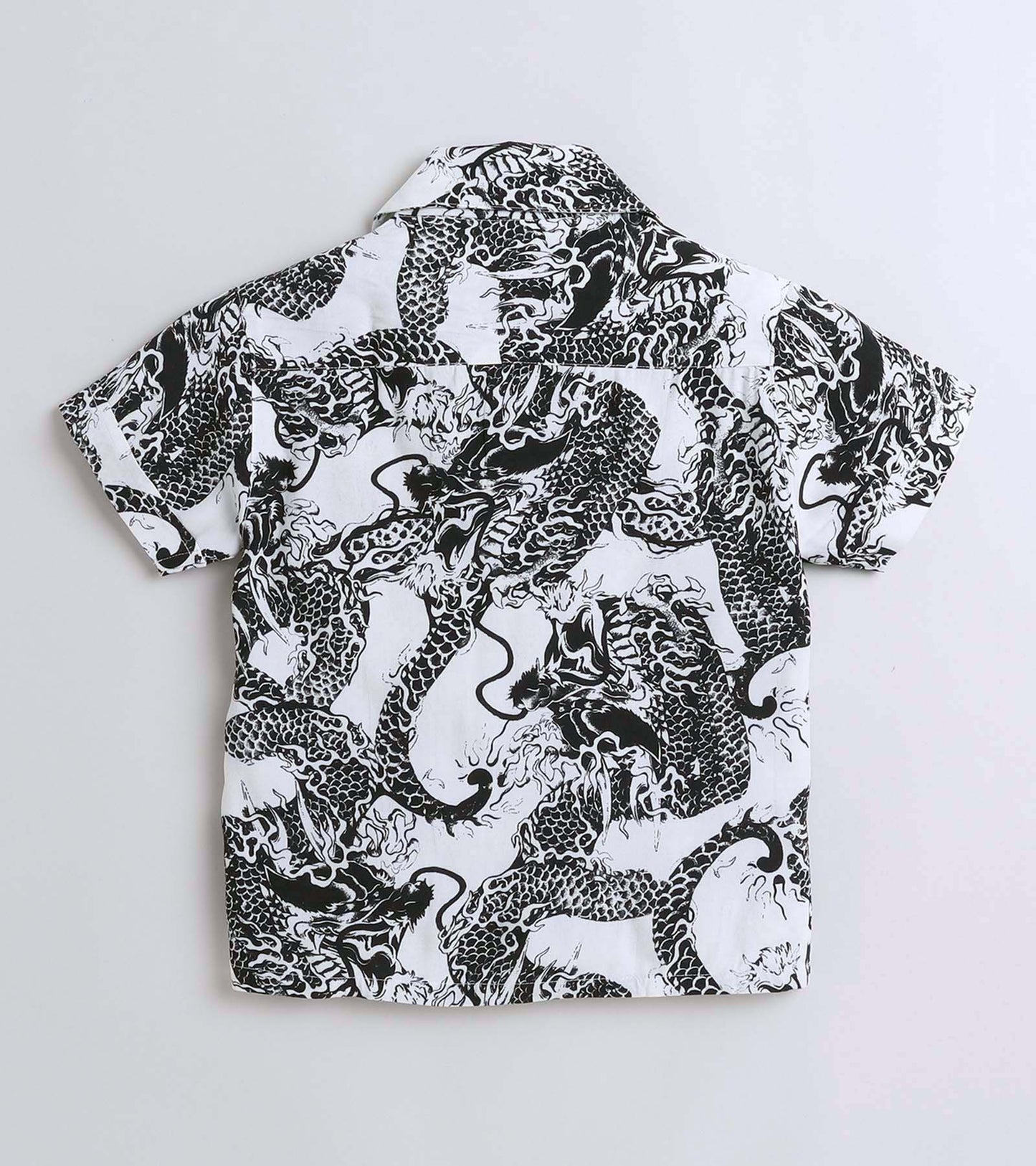 Black and White Tiger Printed Boys Co ord Set