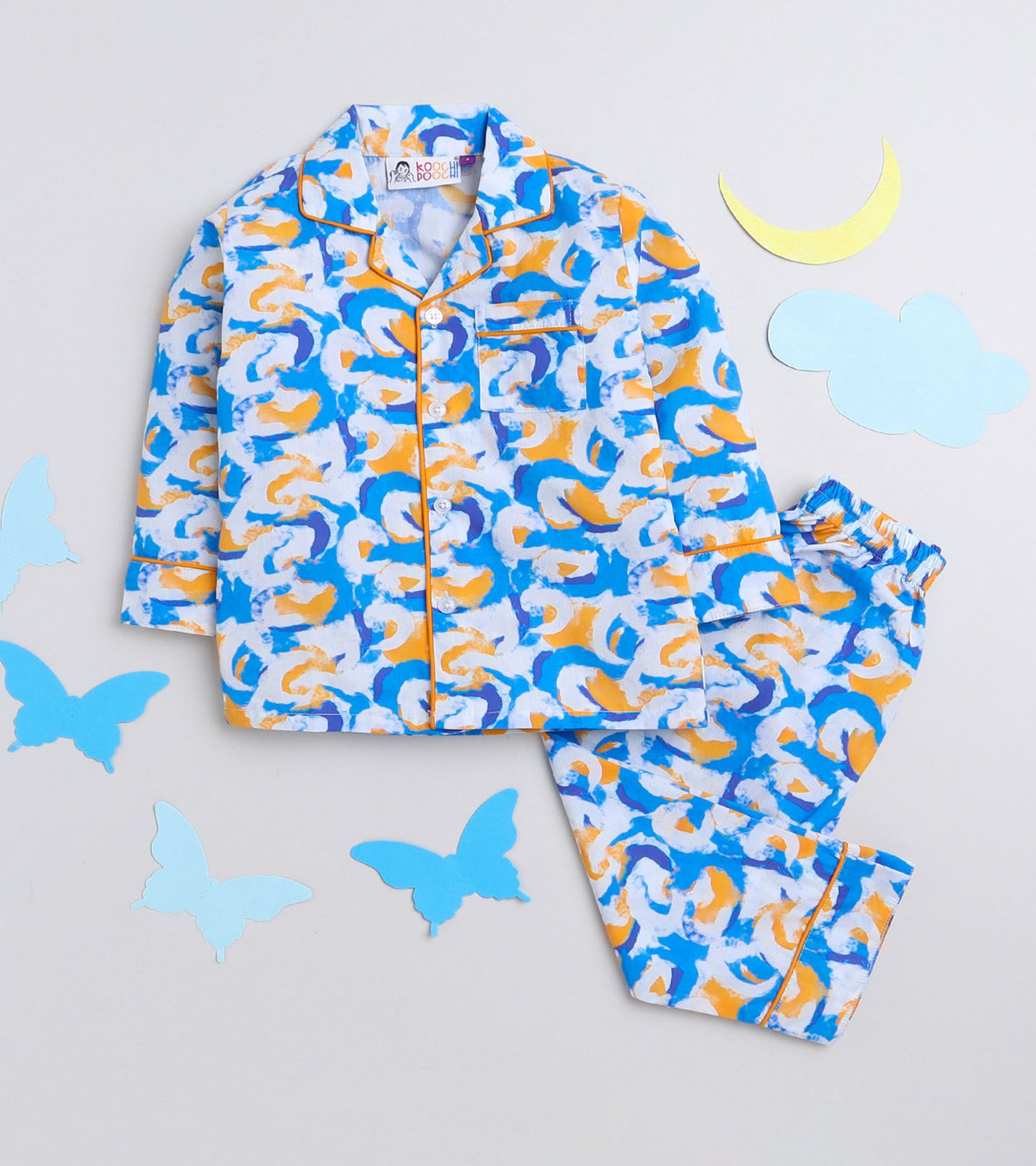 Blue Dreams printed Nightsuit Set