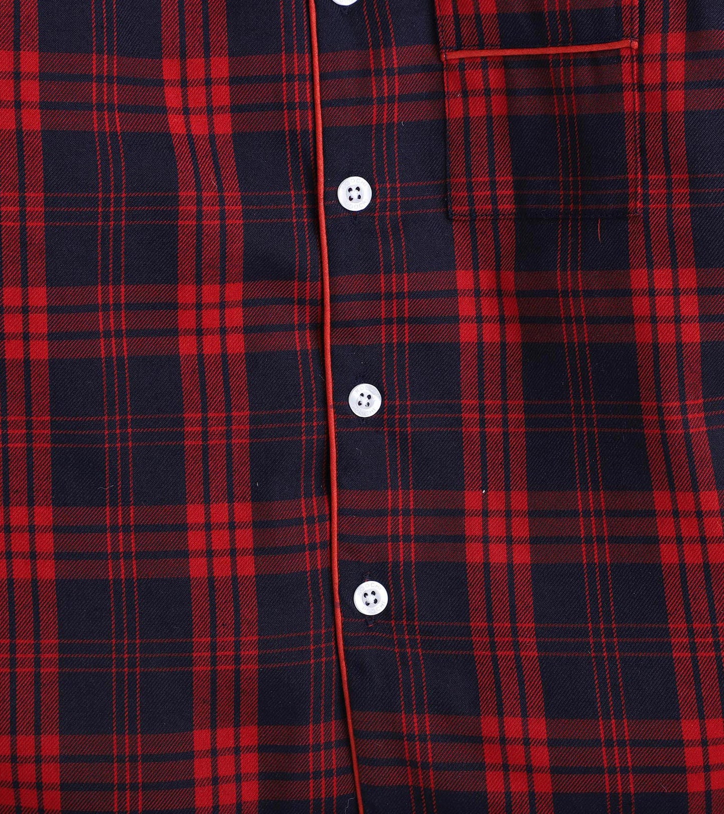 Blue and Red Checks Christmas Printed Nightsuit Set