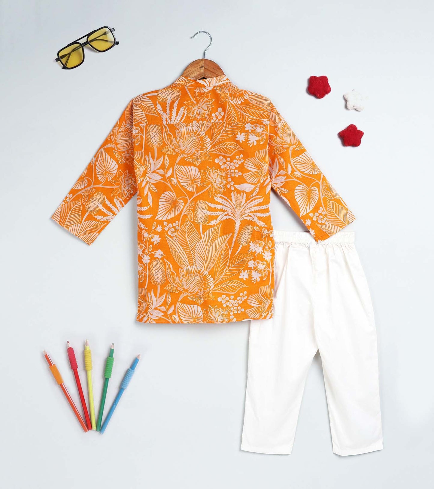 Boys Floral Printed Kurta Set