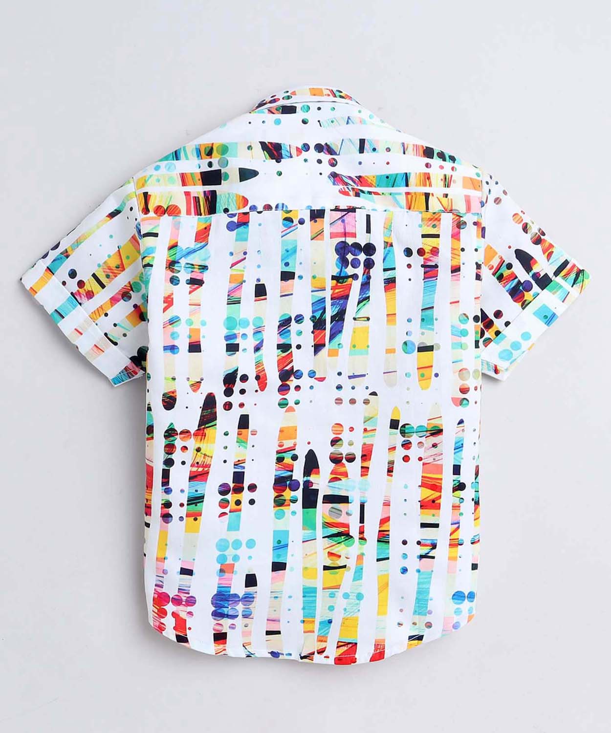 Bubbles Print Pure Cotton Half Sleeve Shirt For Boys
