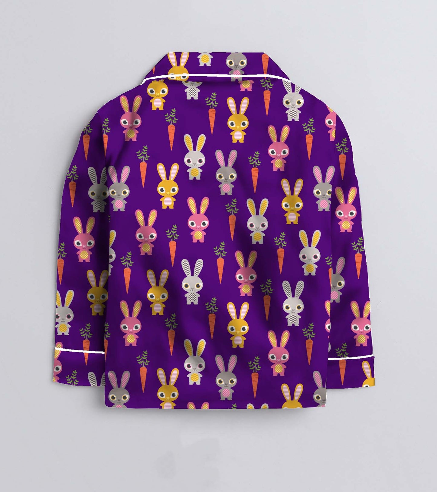 Bunny Printed Girls Pure Cotton Nightsuit Set