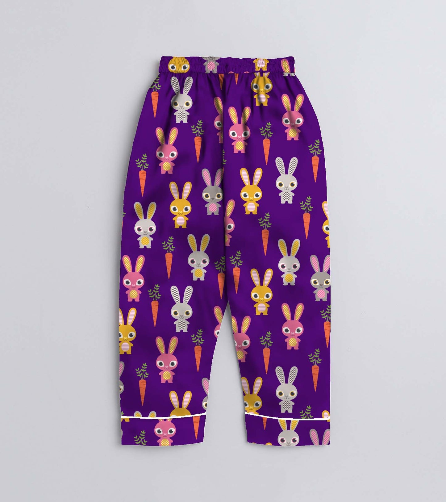 Bunny Printed Girls Pure Cotton Nightsuit Set