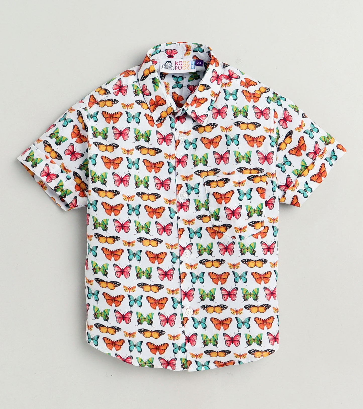 Butterfly Printed Boys Half Shirt