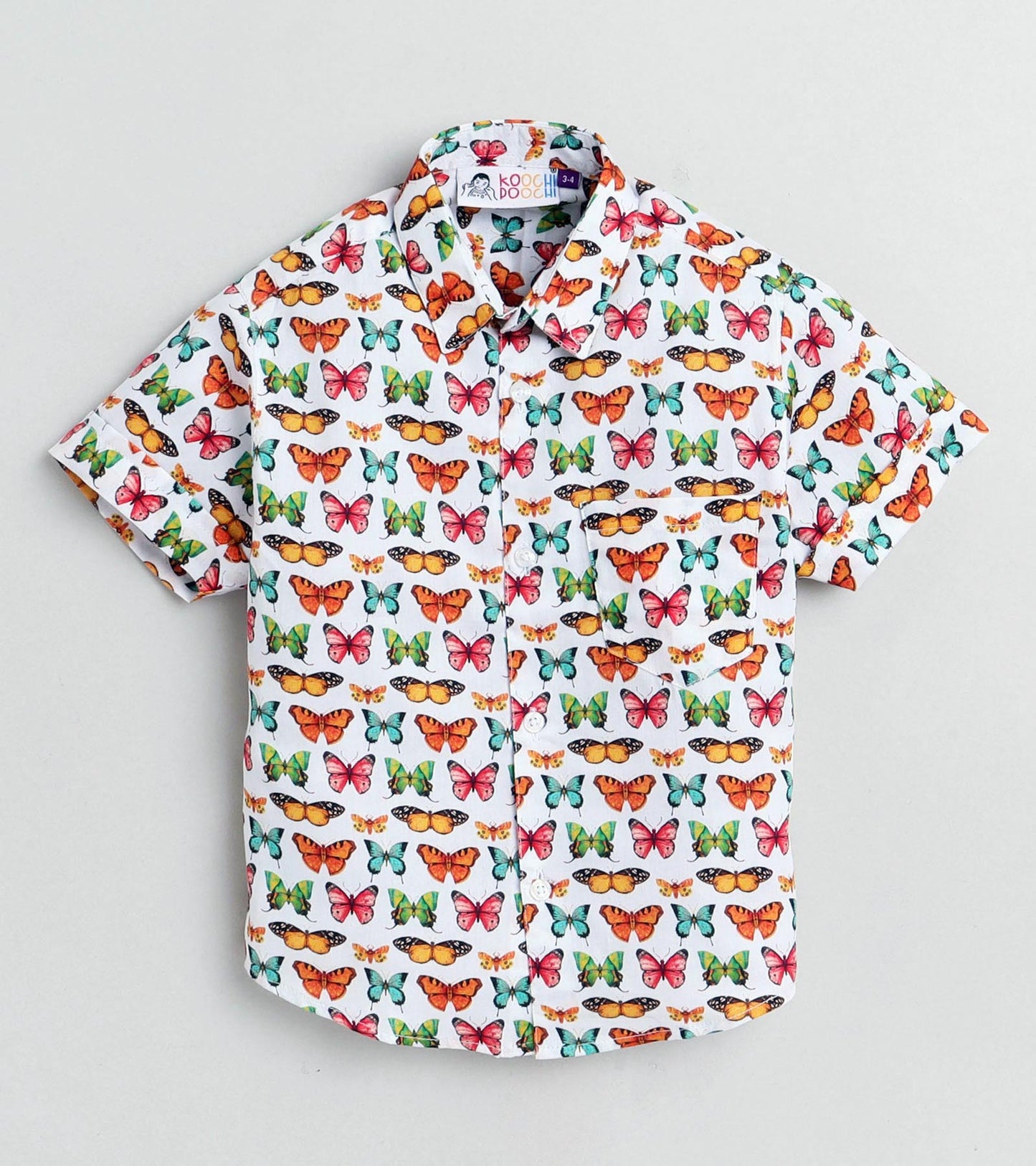 Butterfly Printed Boys Half Shirt
