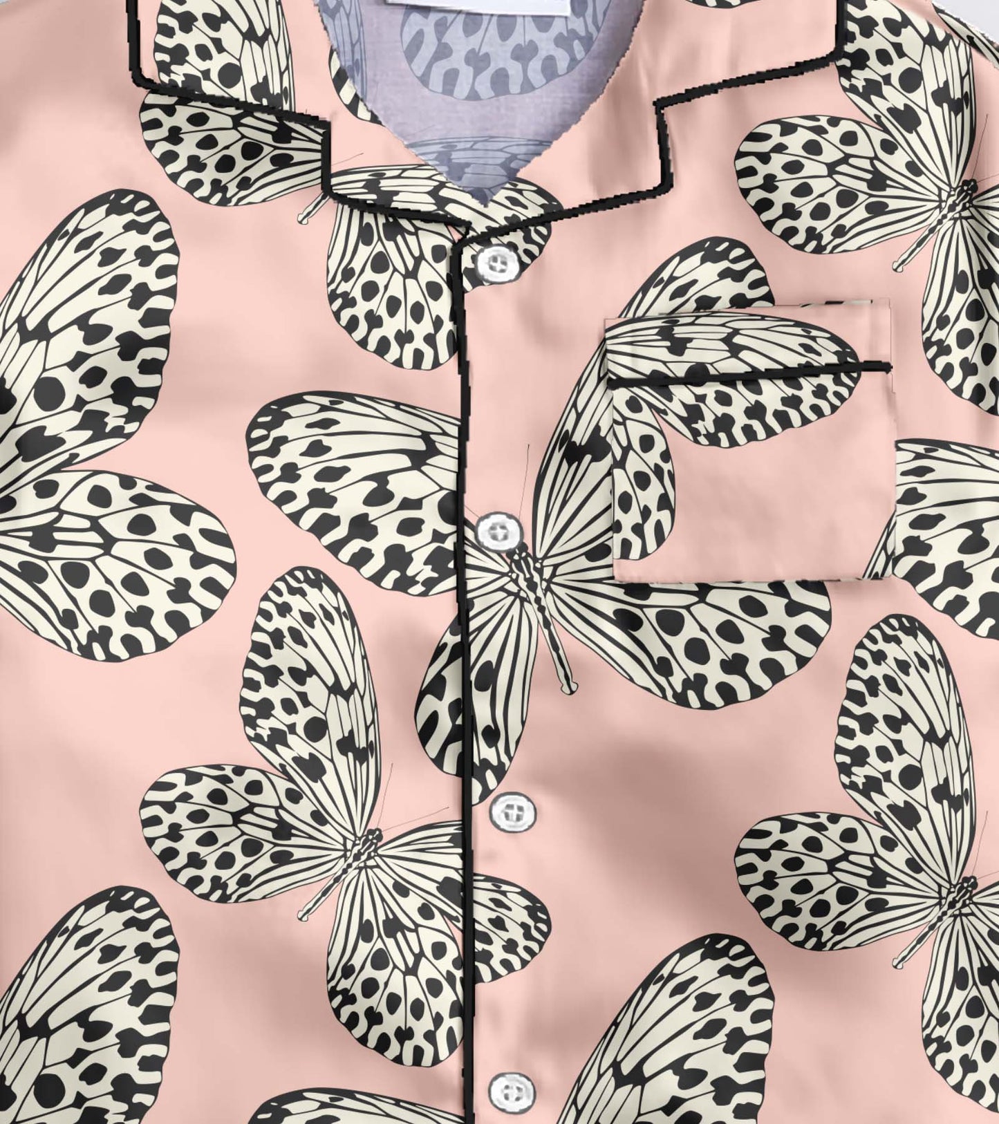 Butterfly Printed Girls Pure Cotton Nightsuit Set