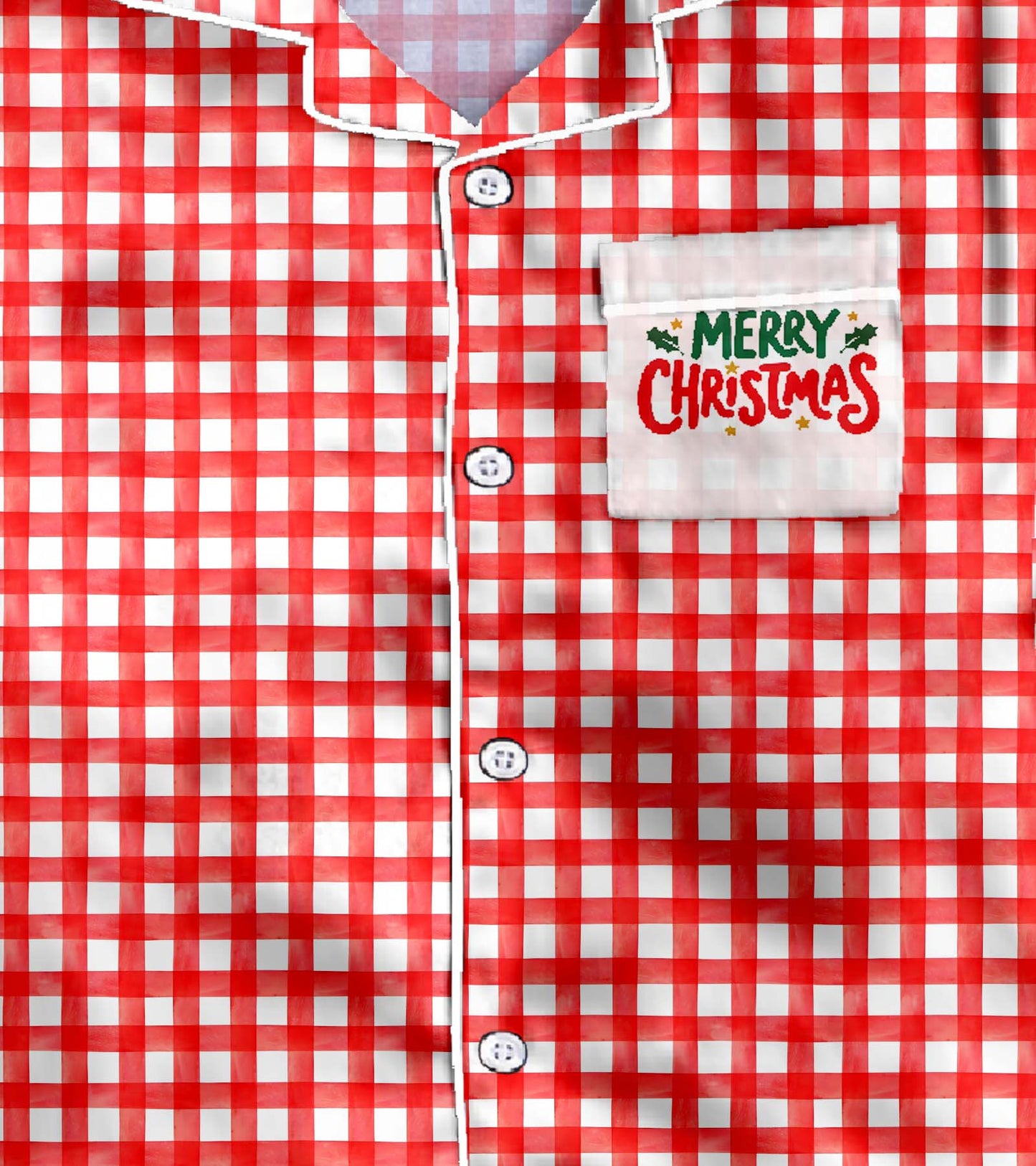 Christmas Checks Pure Cotton Christmas Printed Nightsuit Set