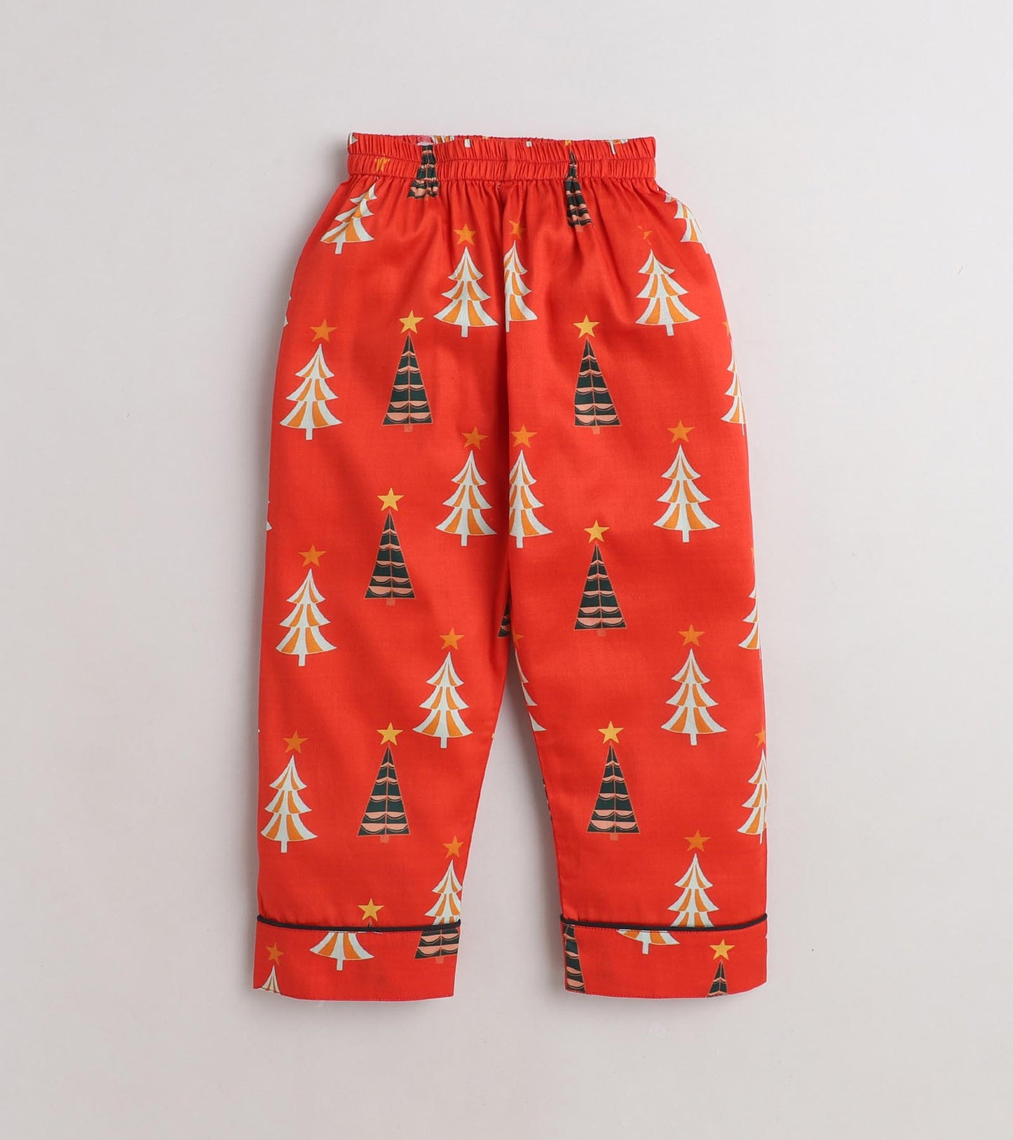 Christmas Tree Red Printed Nightsuit Set