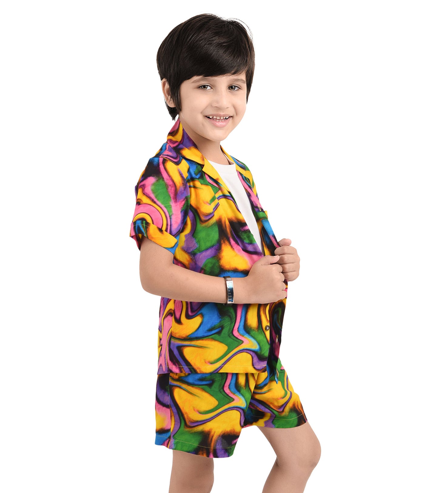 Colour Dribble printed Cord Set