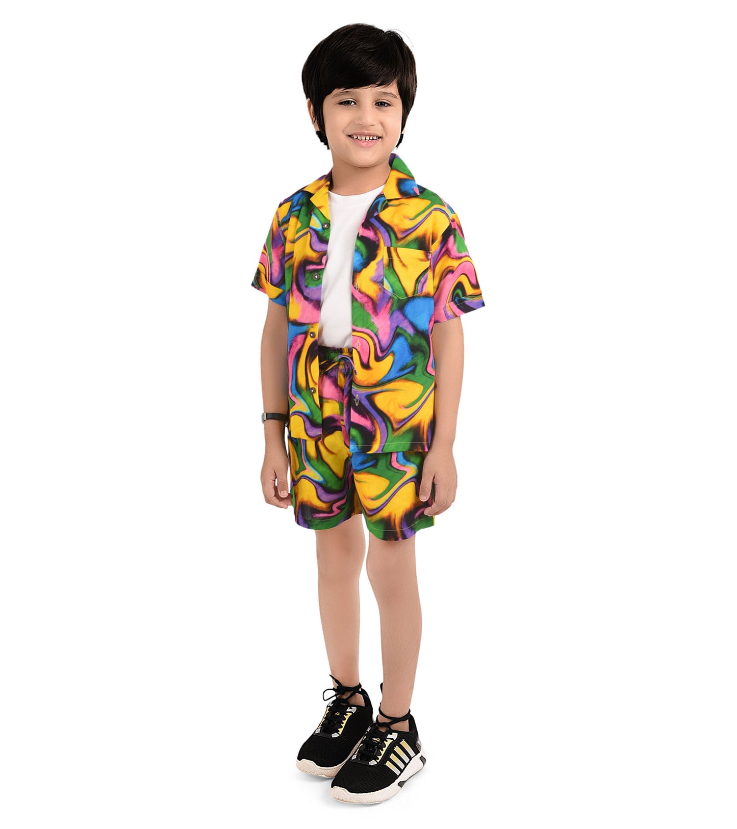 Colour Dribble printed Cord Set
