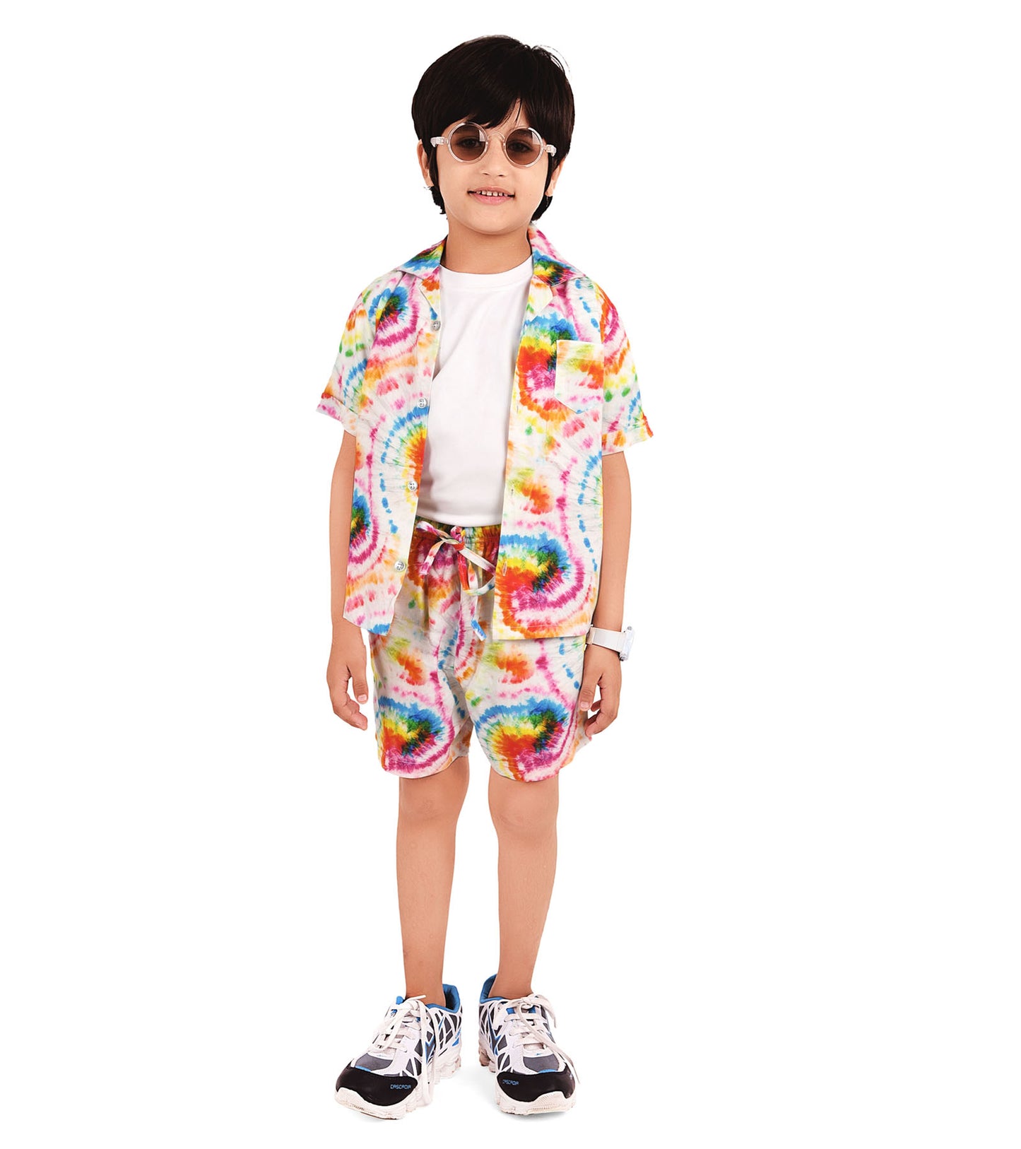 Colorful Tie Dye Cord Set for Boys
