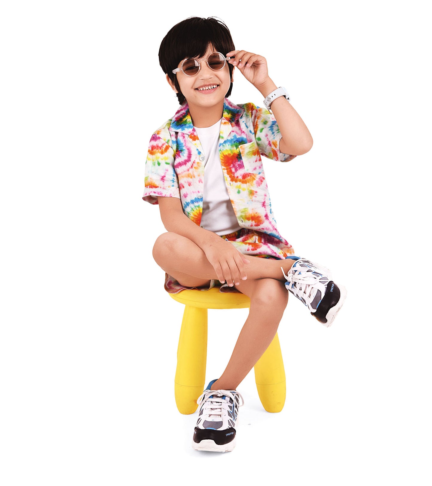 Colorful Tie Dye Cord Set for Boys