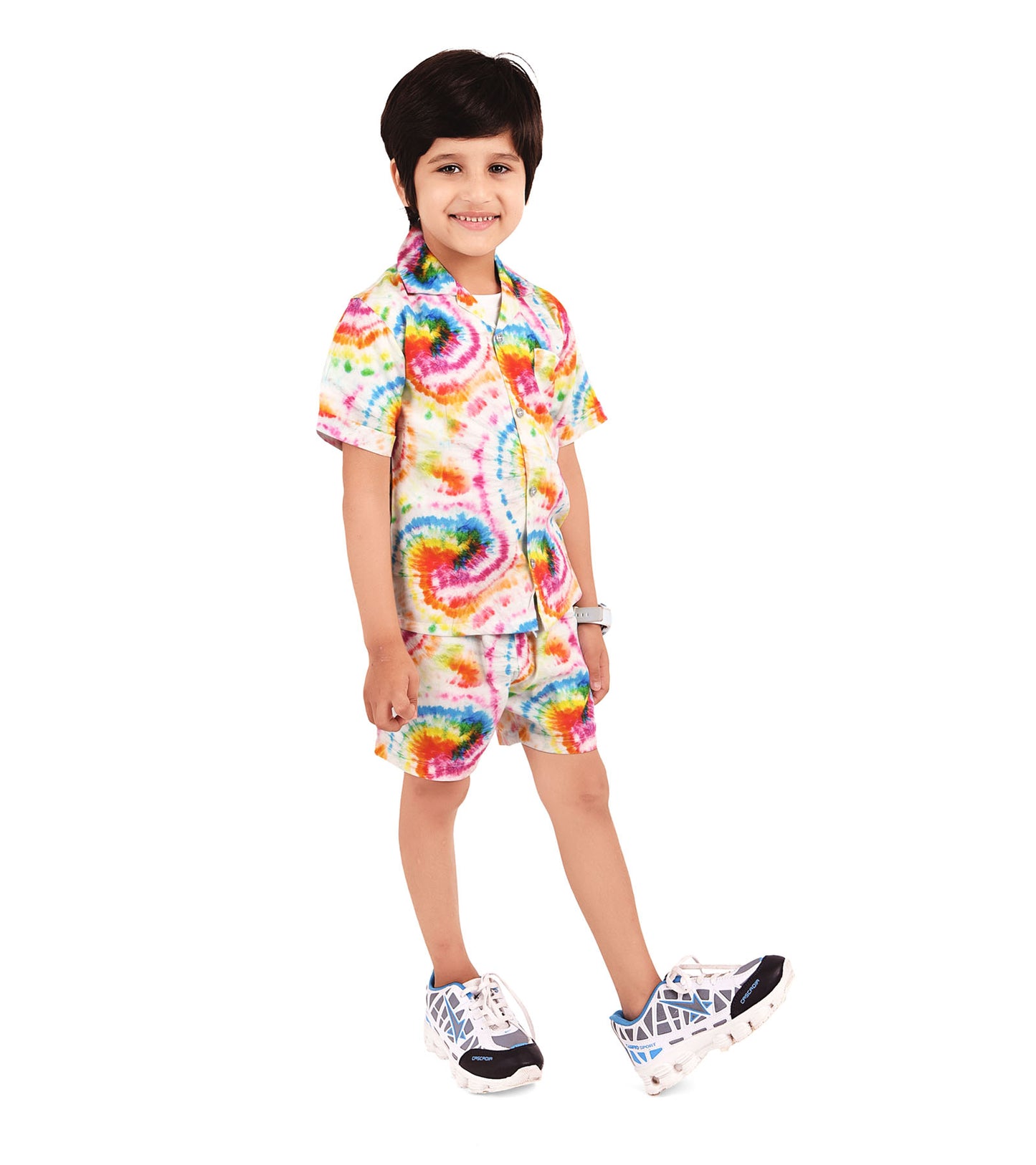 Colorful Tie Dye Cord Set for Boys