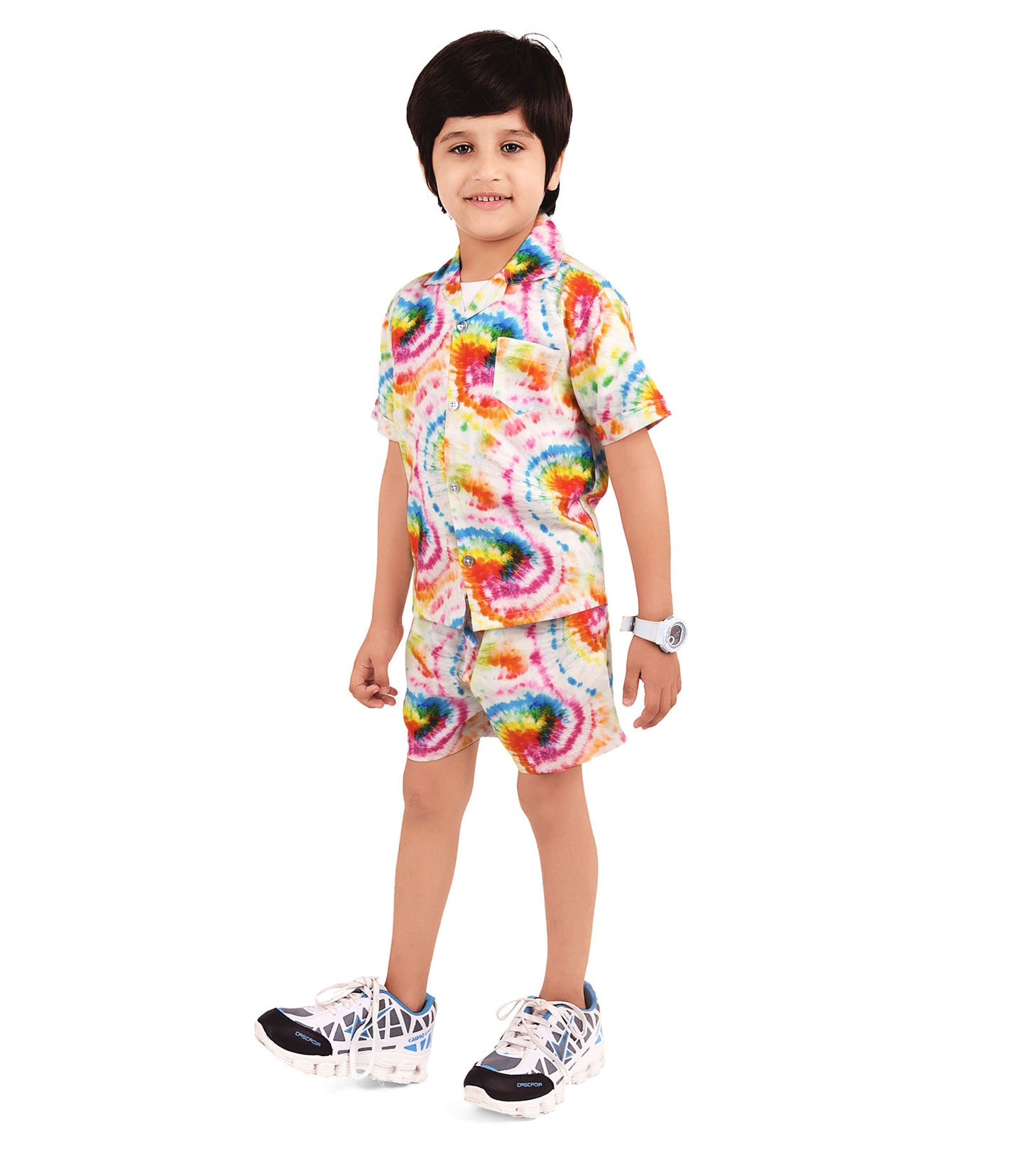 Colorful Tie Dye Cord Set for Boys