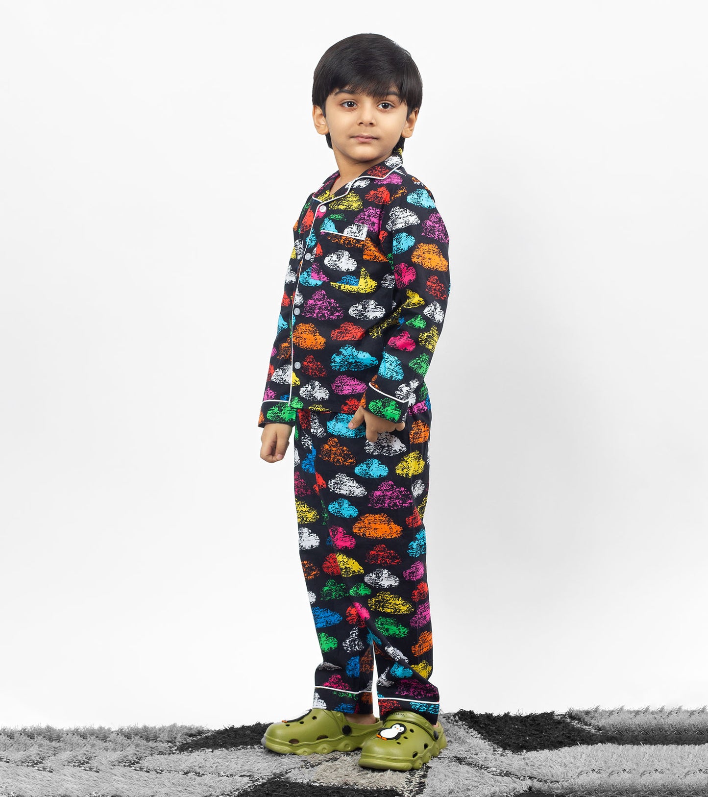 Colourful Printed Night Suit Set