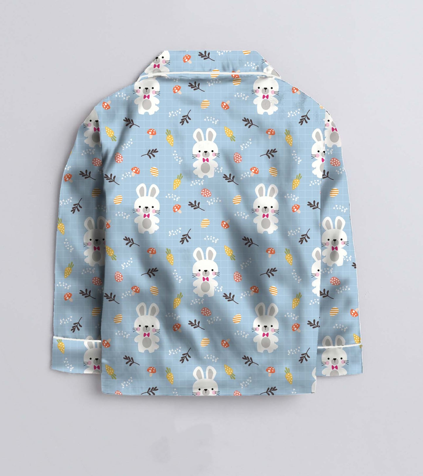 Cute Bunny Printed Girls Pure Cotton Nightsuit Set