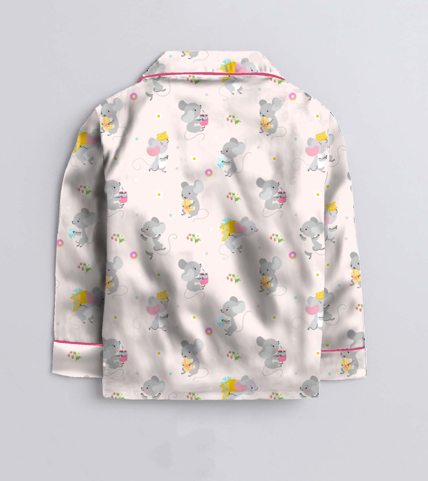 Cute Printed Girls Pure Cotton Nightsuit Set
