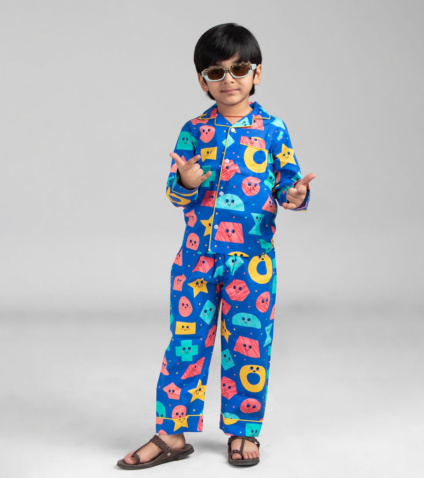 Cute blocks printed Nightsuit Set