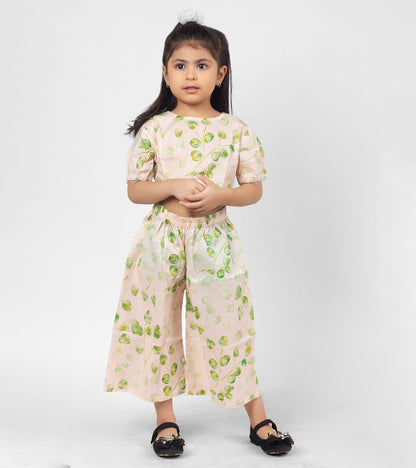 Dainty Leaf Printed Co ord Sets For Girls