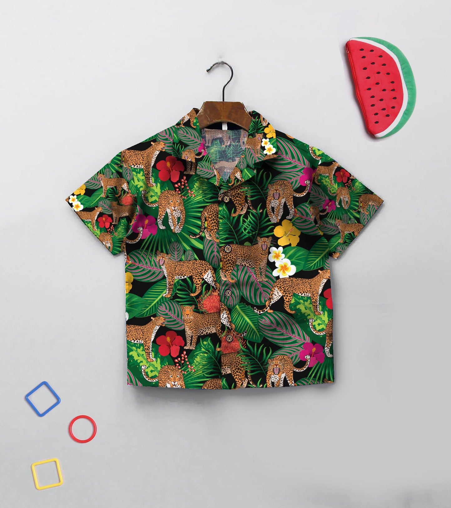 Dark Jungle Tiger Printed Boys Co ord Set