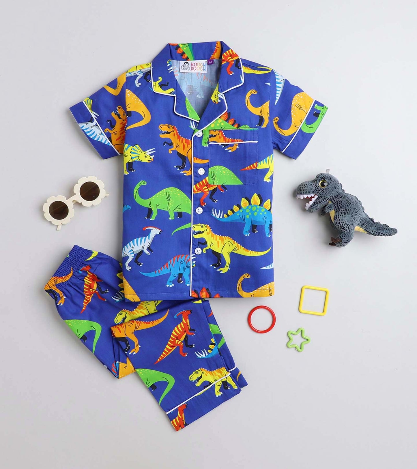 Dinosaur Night Suit Set Half Sleeve