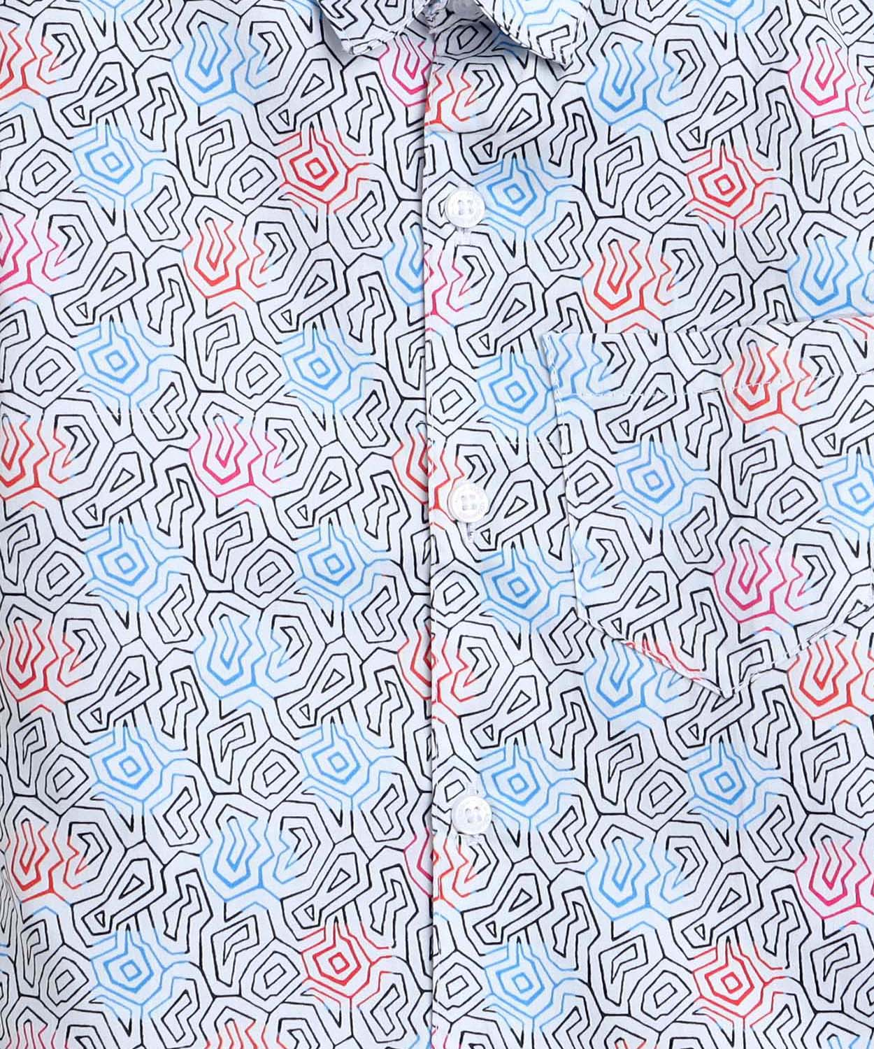 Drawing Pure Cotton Half Sleeve Shirt For Boys