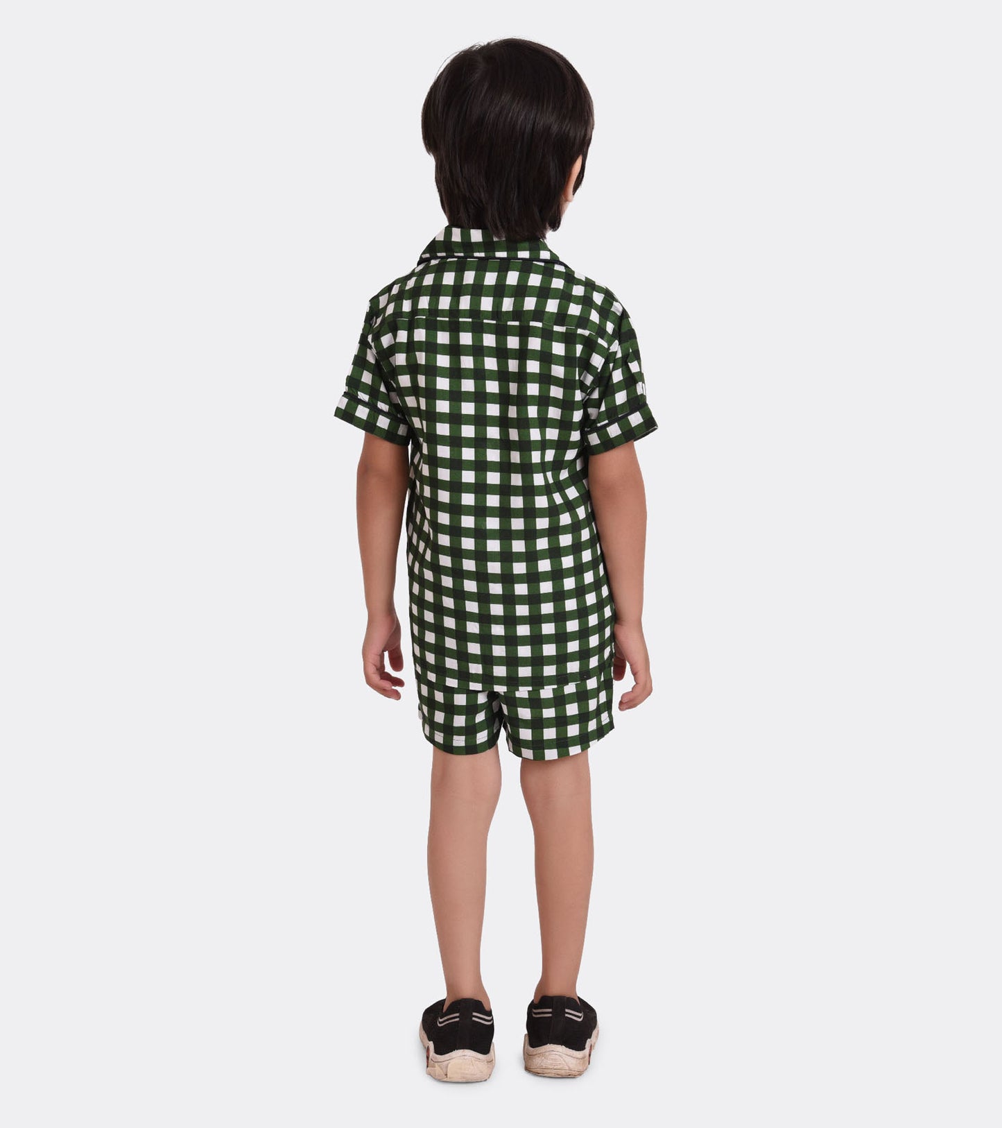 Emerald Checks Printed Boys Cord Set