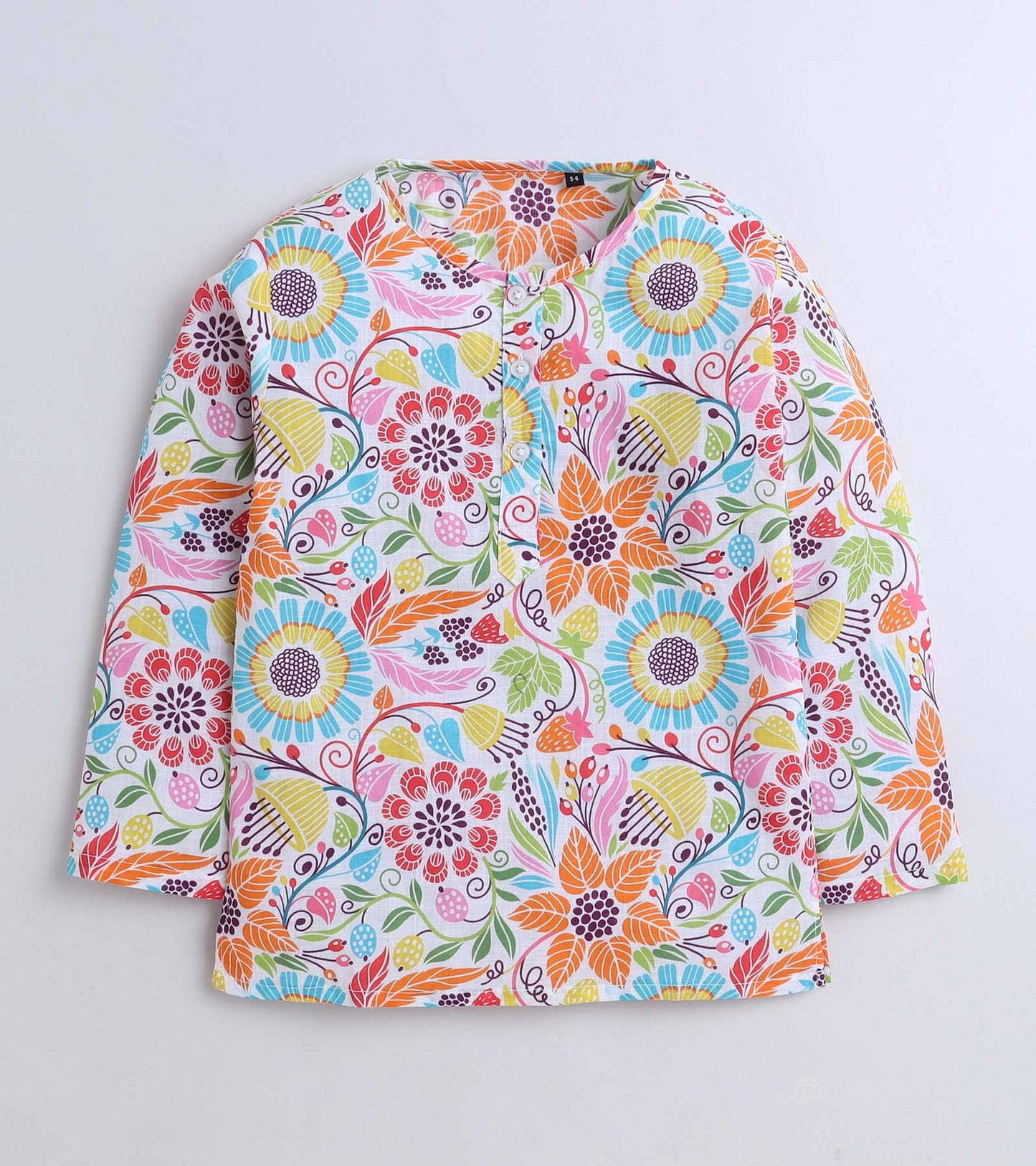 Floral Printed Pyjama Kurta Set