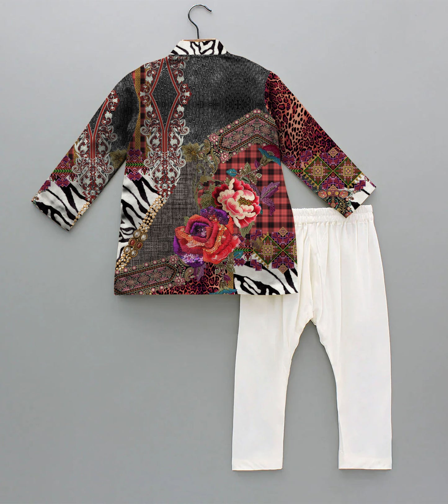 Floral and Mix Printed Pure Cotton Kurta And Pyjama